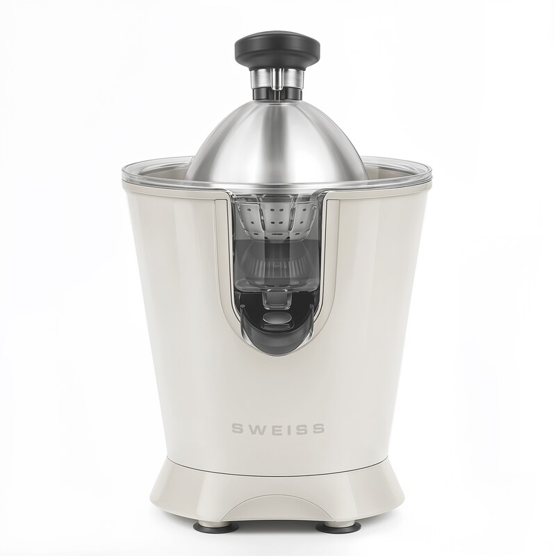ZEST8 electric citrus juicer, drip-free spout, powerful articulated arm, 160 W, beige