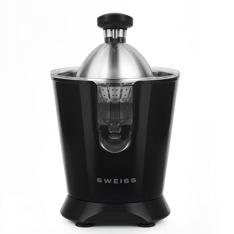 ZEST9 electric citrus juicer, drip-free spout, powerful articulated arm, 160 W, black