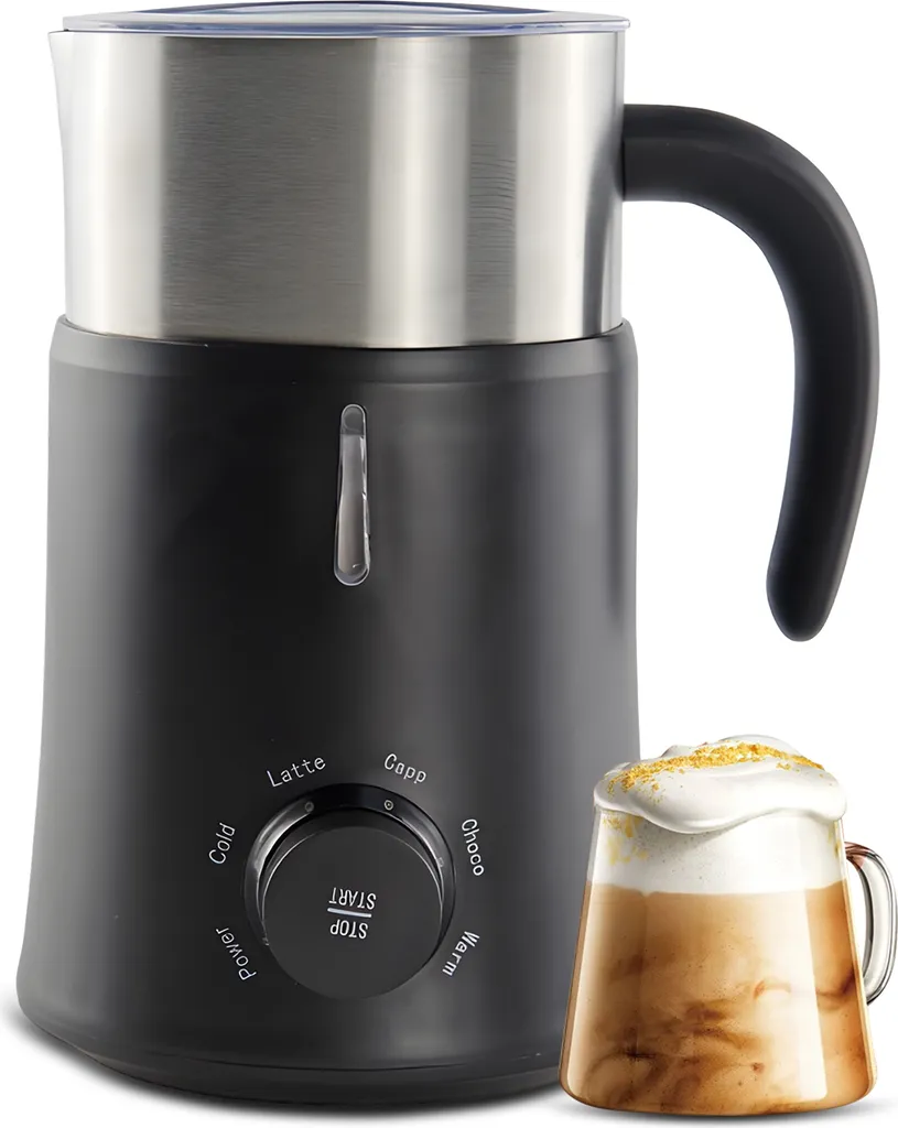 Lixada Electric 5-in-1 Milk Frother (24 oz/700 ml) Hot and Cold Frother and Milk Warmer for Latte/Cappuccino/Hot Chocolate. 500 W Non-Slip Coffee Frother