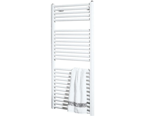 Electric bathroom radiator Schulte Munich 121.5x60x cm alpine white including heating element 600 watts and filling