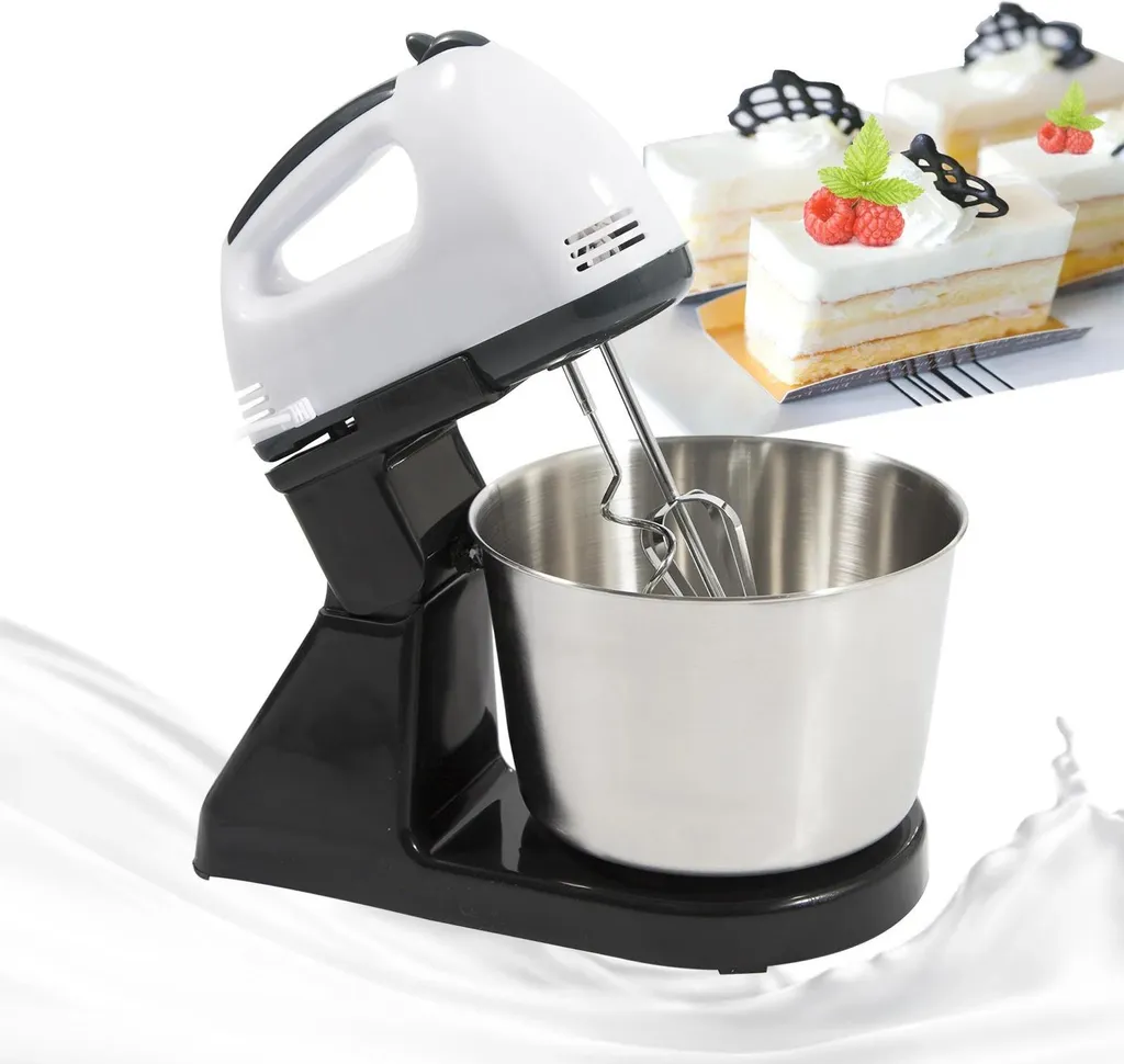StarTech Electric hand mixer with 1.7 l rotating bowl, 7 speeds, 100 W, EU plug, black