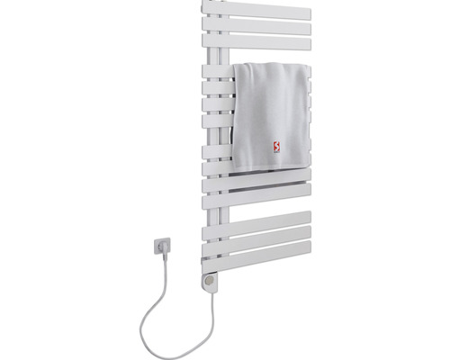 Electric towel warmer SCHULTE Breda heating rod left 50 x 106 cm 600 W with heating rod 3 adjustable white