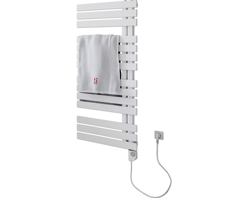 Electric towel warmer SCHULTE Breda heating rod right 50 x 106 cm 600 W with heating rod 3 adjustable white