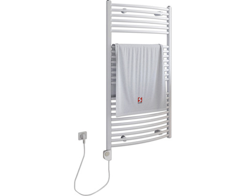 Electric towel warmer SCHULTE Europe heating rod left 60 x 113.5 cm 600 W with heating rod 3 adjustable white