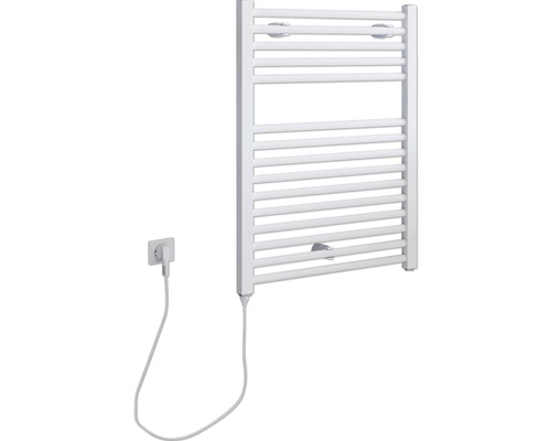 Electric towel warmer SCHULTE Turbo heating rod left 50 x 69.5 cm 300 W with Schuko plug white