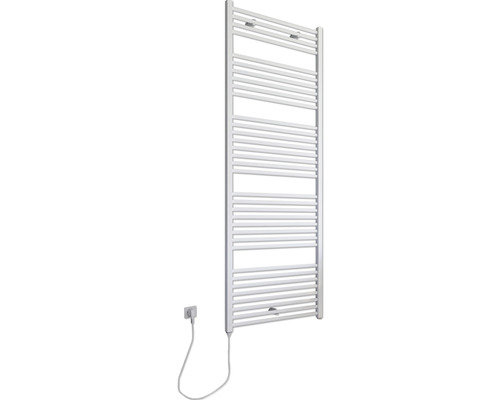 Electric towel warmer SCHULTE Turbo heating element left 60 x 169.5 cm 900 W with Schuko plug white