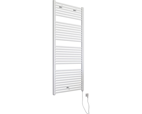 Electric towel warmer SCHULTE Turbo heating rod right 60 x 153.5 cm 600 W with Schuko plug white