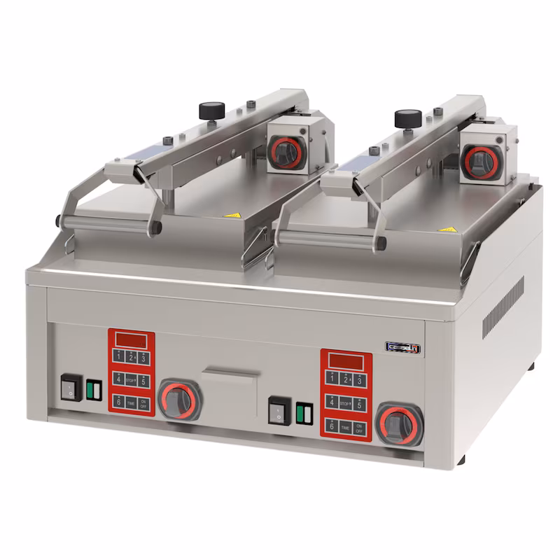 Electric contact grill for clams - Semi-automatic double CGRCADB Casselin