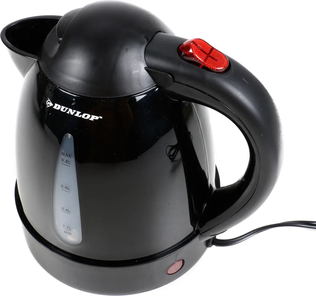 Dunlop electric truck kettle for max. 0.8 L, with filter, automatic shut-off, 24 volts 250 watts, black