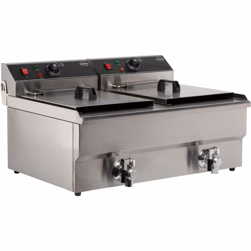 CombiSteel Electric table fryer 2x10 liters