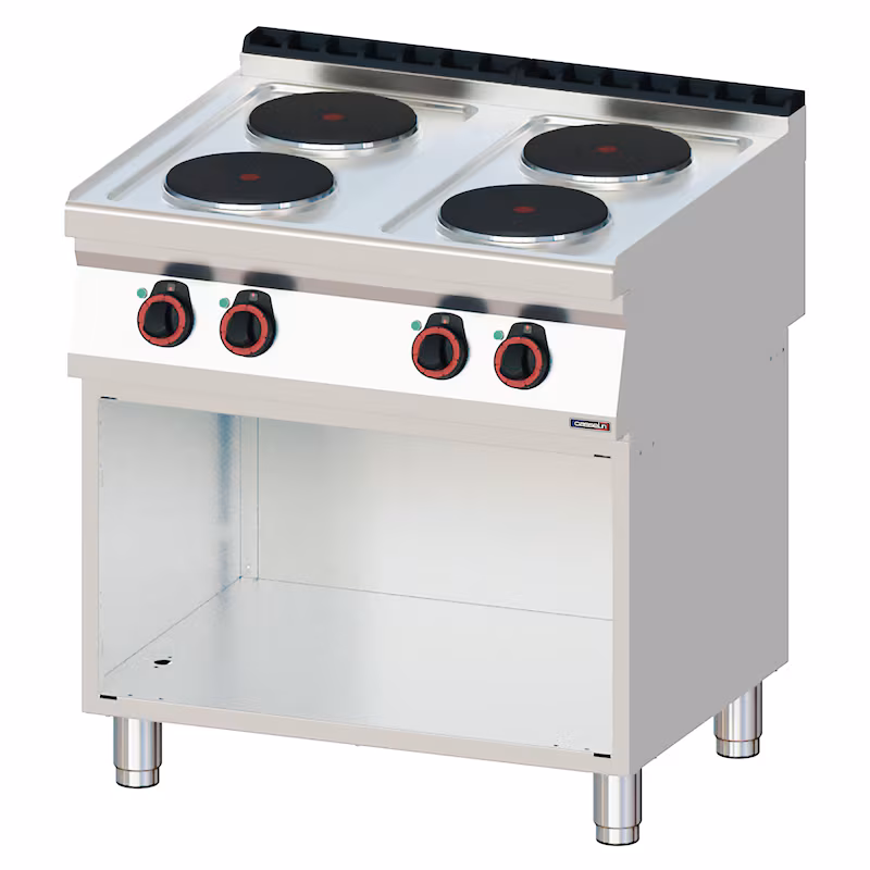 Electric stove with 4 cooking zones and base unit 80 - Line 700 C7FOE4F80S Casselin