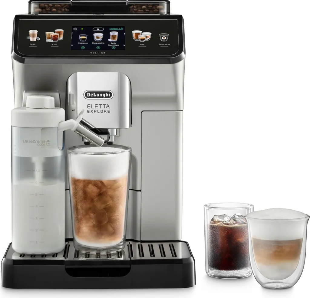 De Longhi Eletta Explore Cold Brew ECAM450.65.S silver fully automatic coffee machine