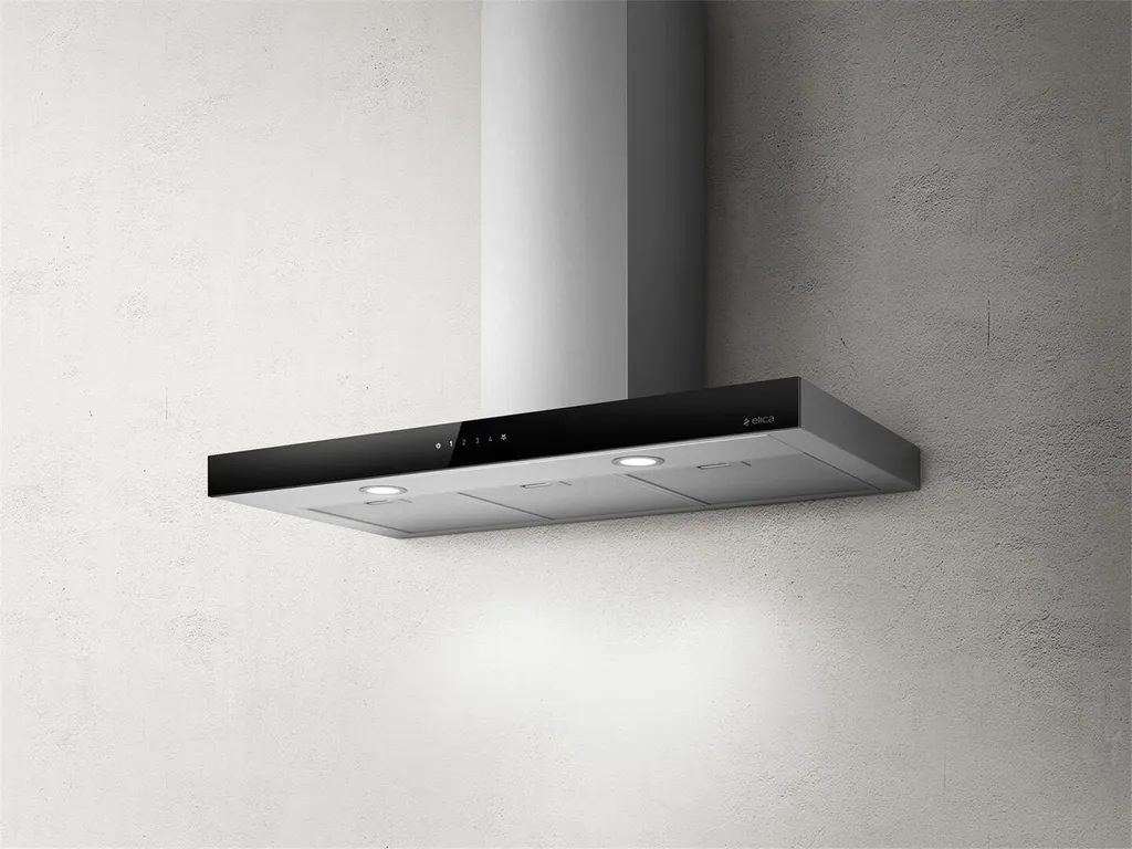 Elica Joy PRF0104626A Wall-mounted extractor hood 90 cm Stainless steel/Black glass