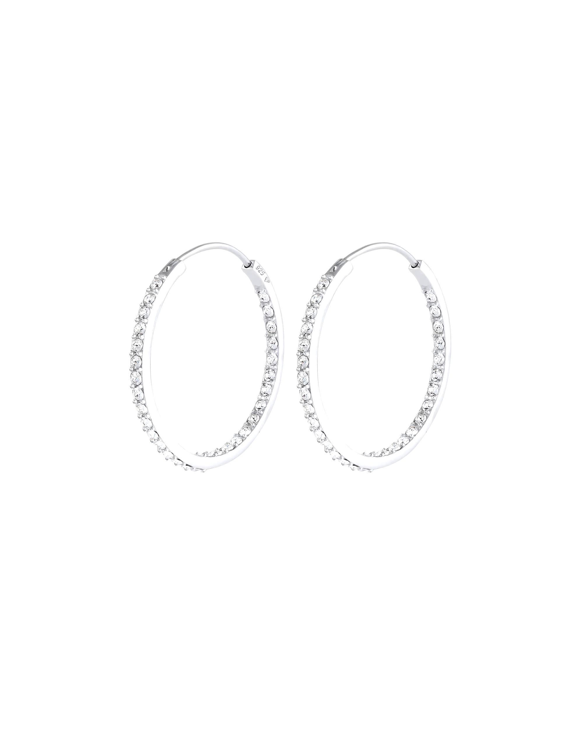 Elli Creoles Crystal Sparkling 925 Silver