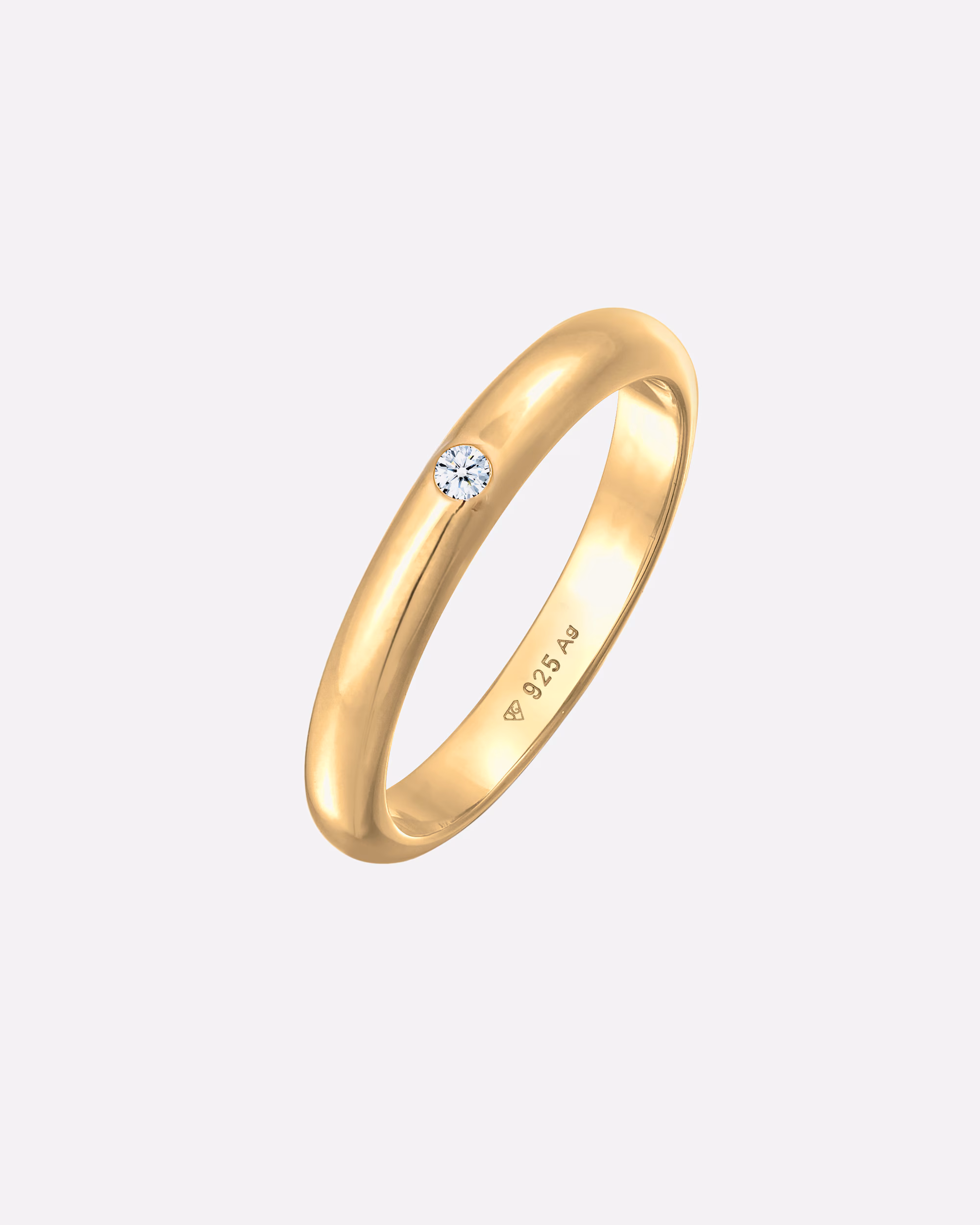Elli DIAMONDS Ring 925 Sterling Silver Diamond ct 0.03 Engagement Ring
