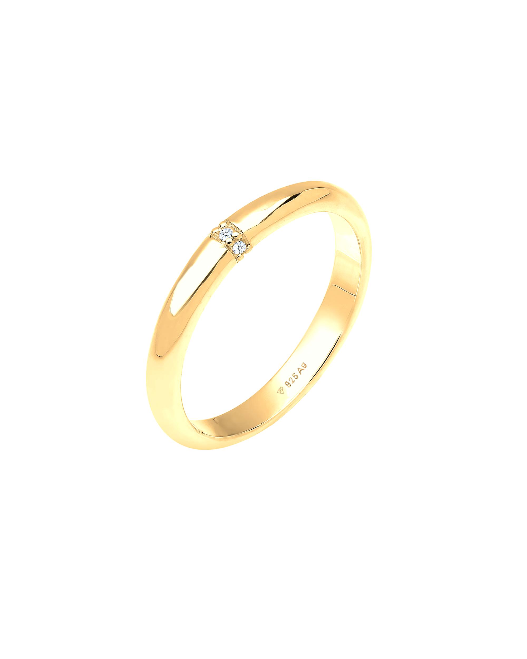 Elli DIAMONDS ring diamond 0.045 ct. Classic engagement 925 silver