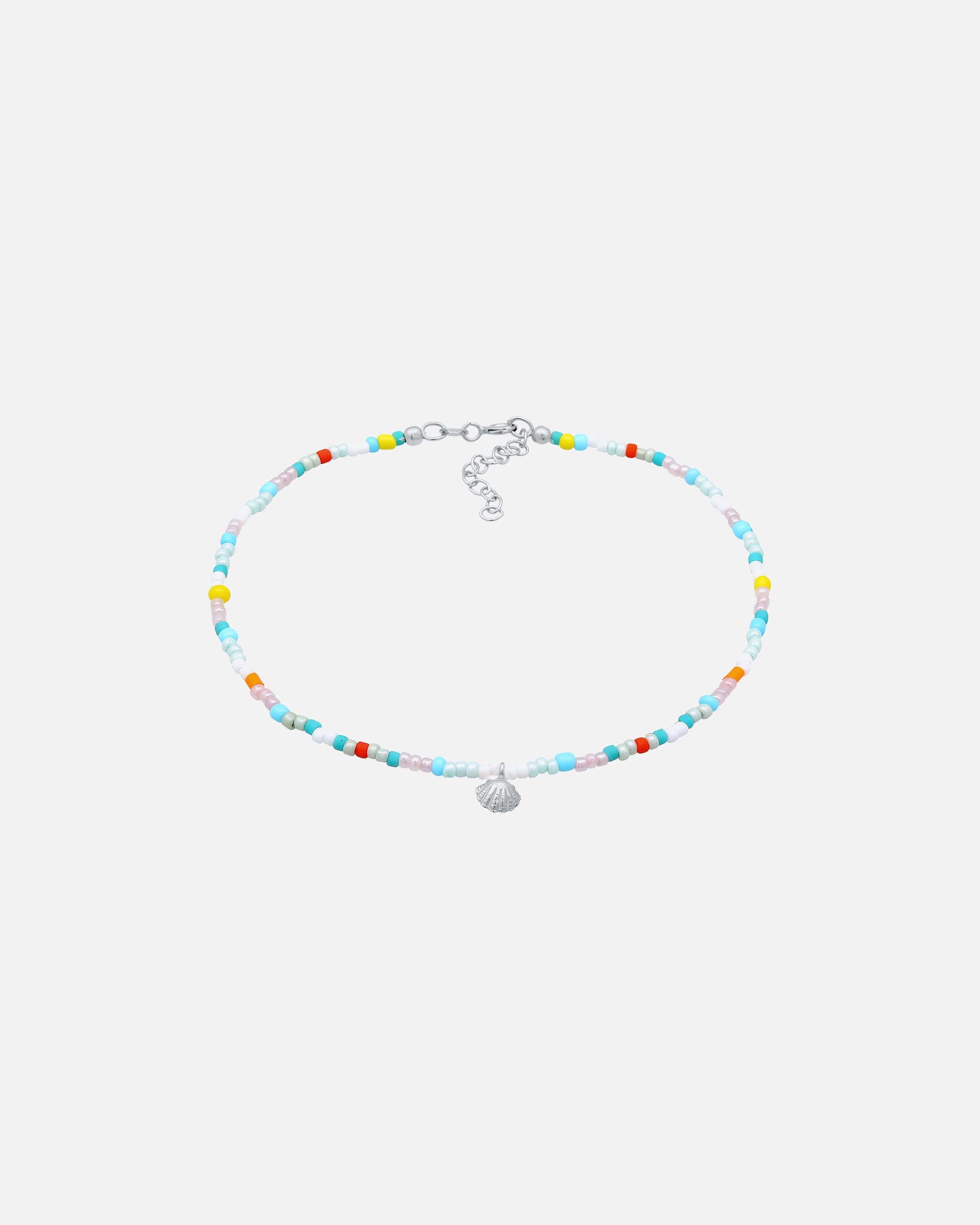 Elli foot jewelry shell glass balls colorful summer beach 925 silver