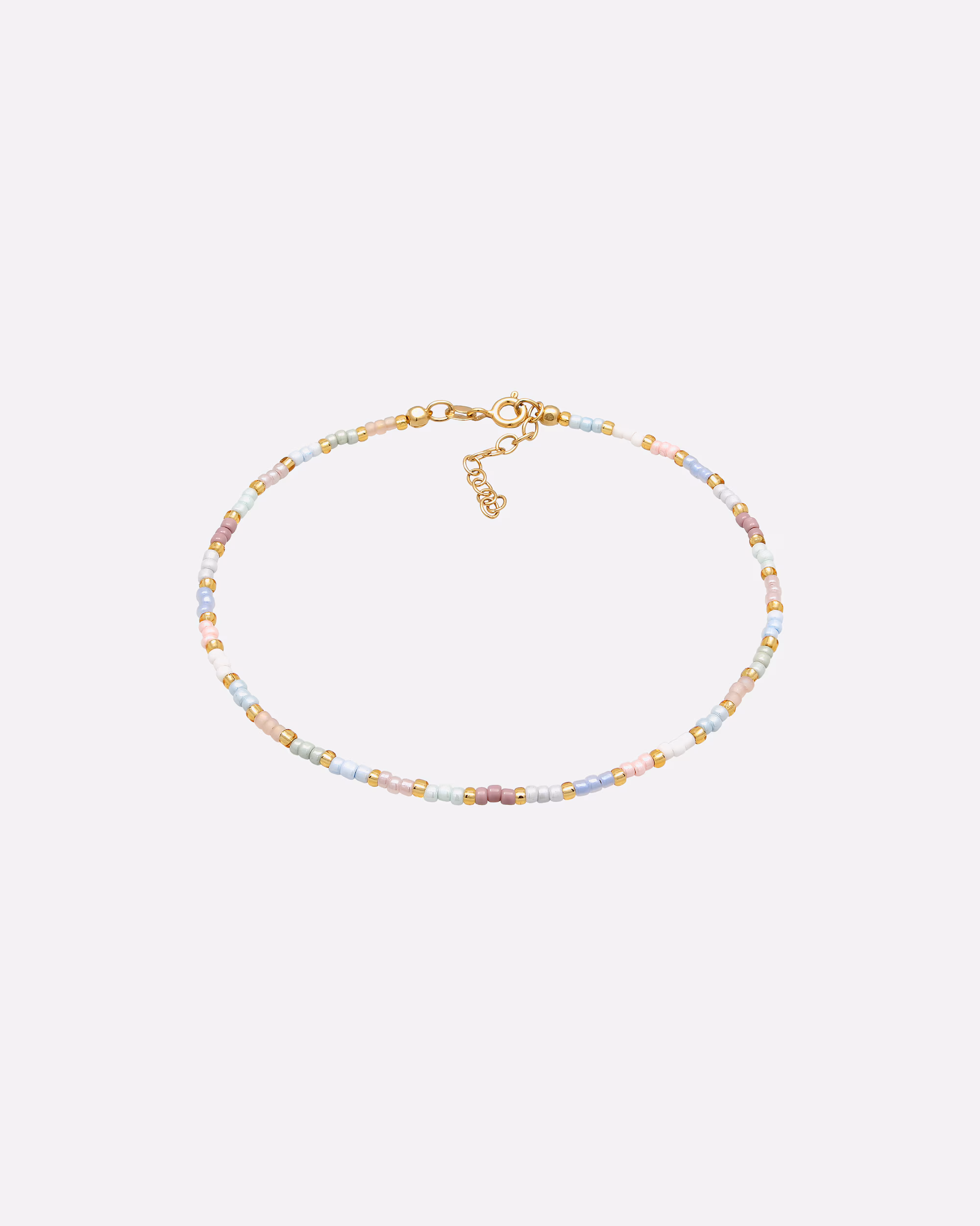 Elli foot jewelry pastel bead glass beads 925 silver