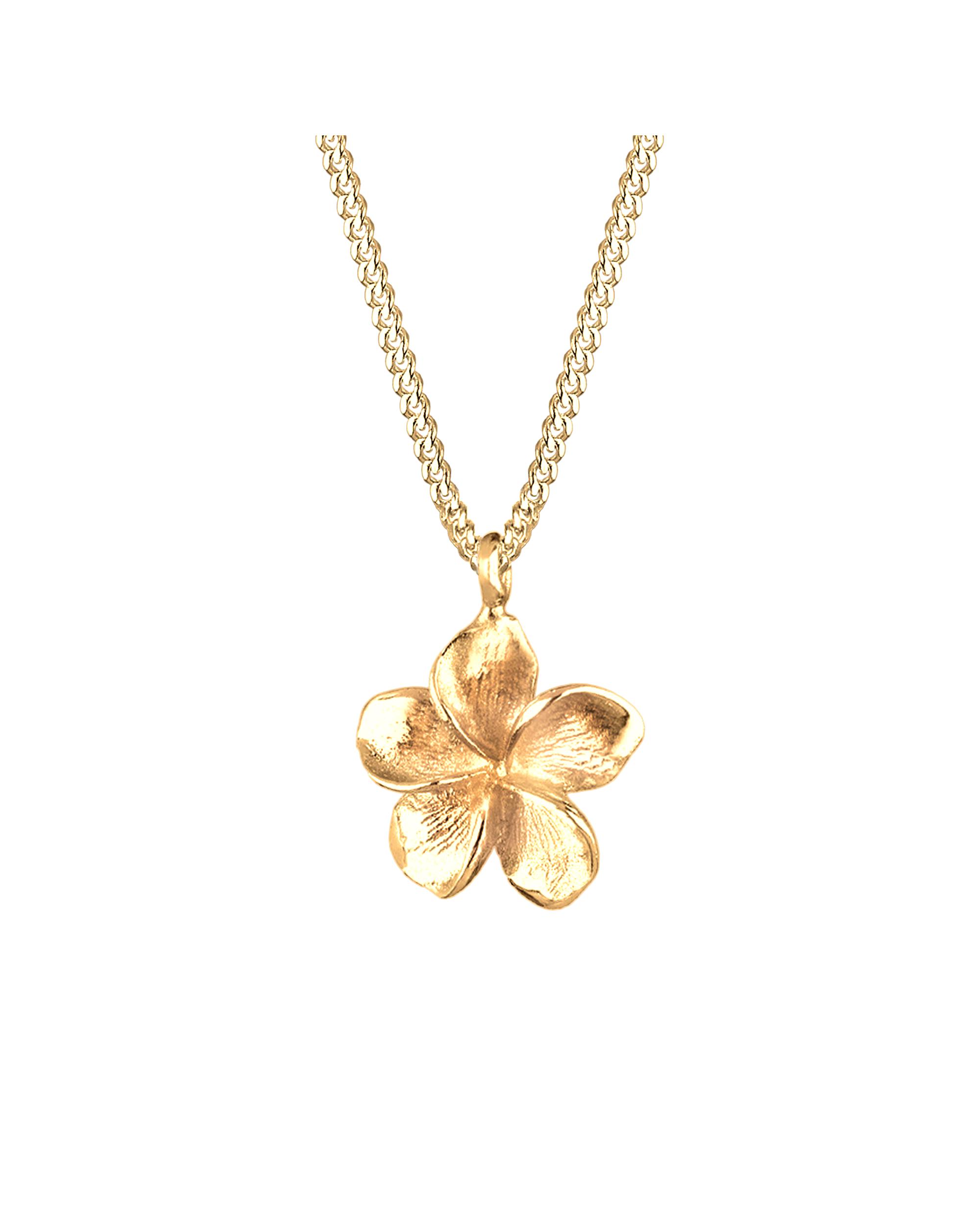 Elli Necklace Frangipani Flower 925 Sterling Silver