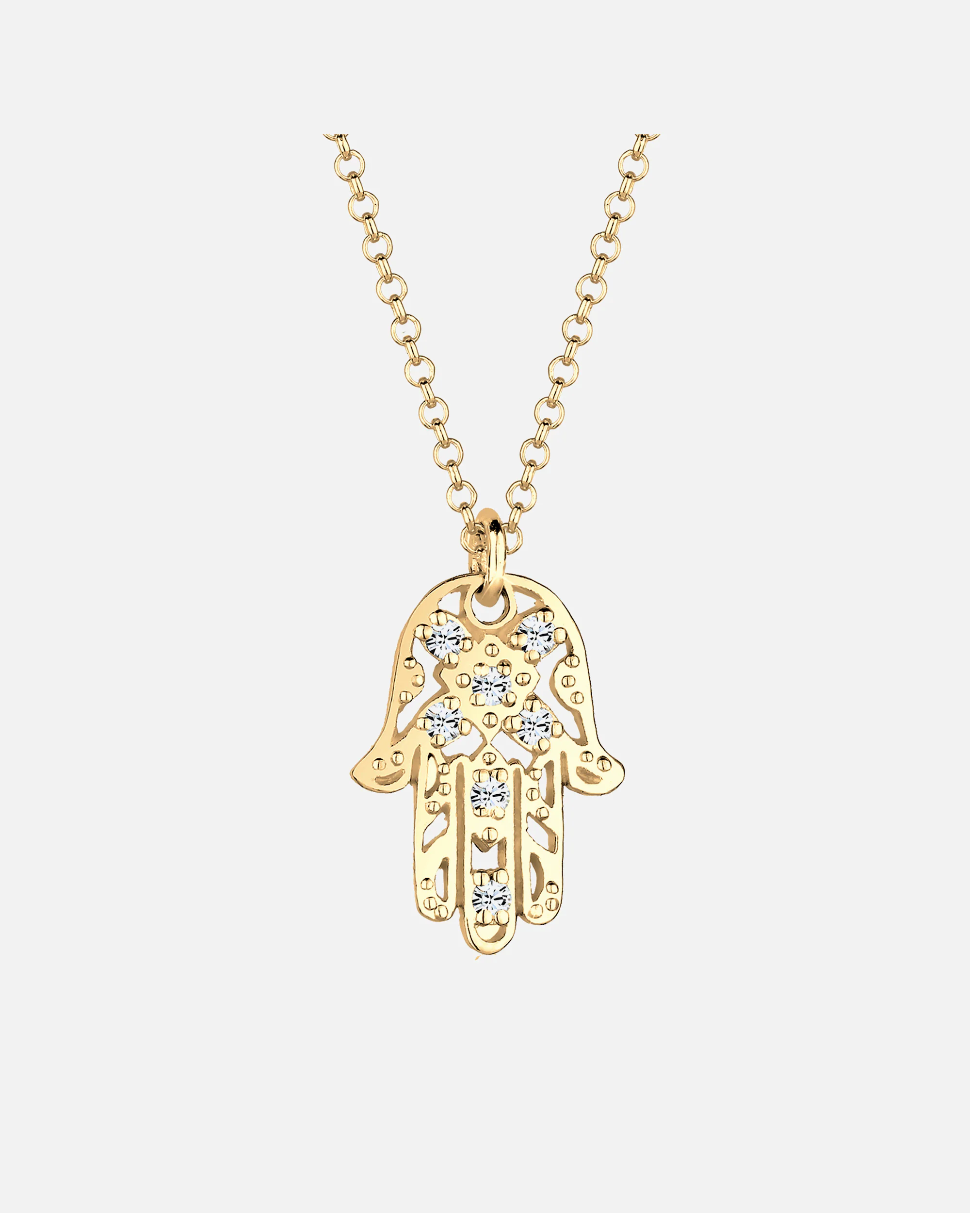 Elli necklace hand crystals 925 silver gold plated