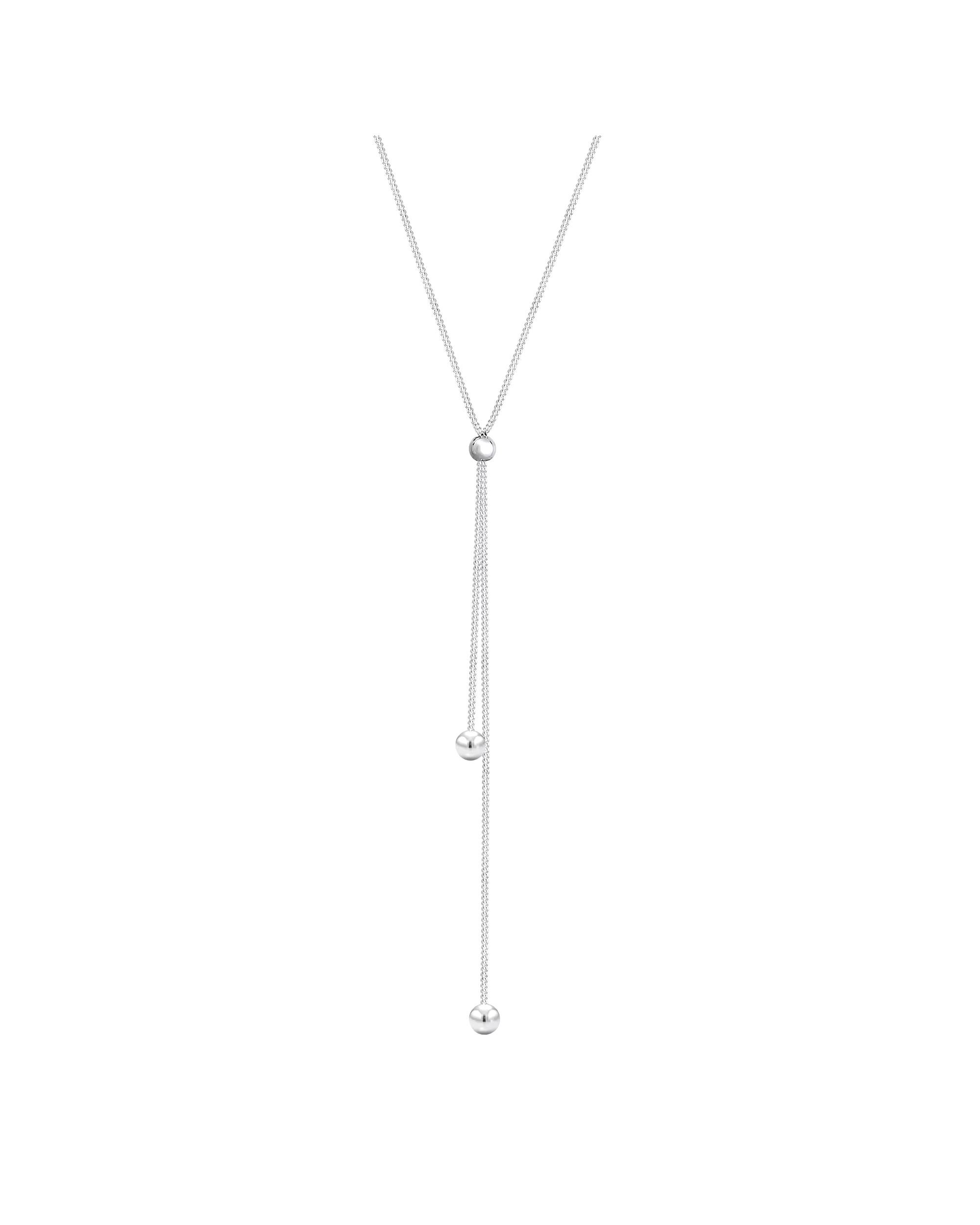 Elli Necklace Y-Chain Ball Round Adjustable 925 Silver