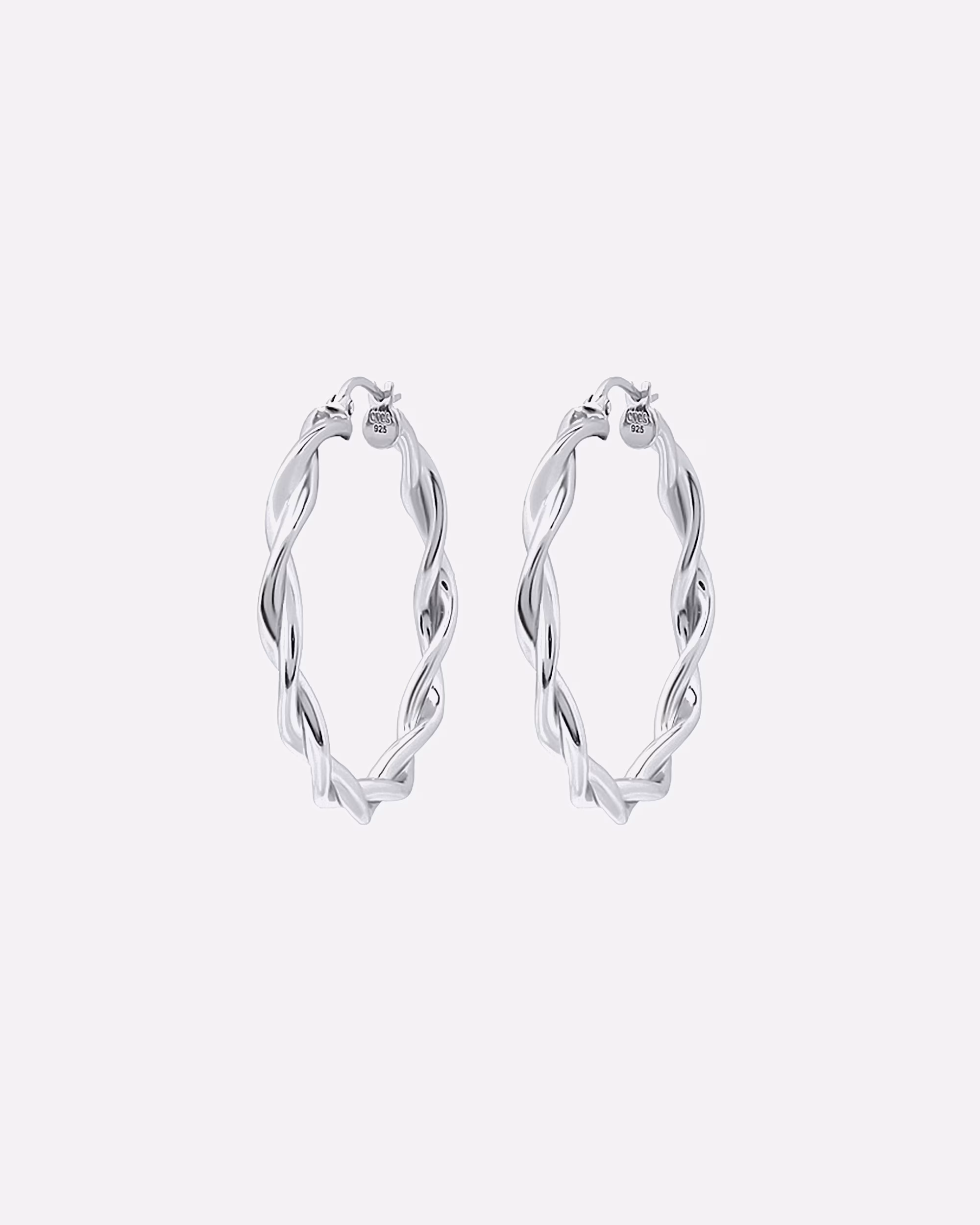 Elli earring hoop earrings twisted 925 sterling silver