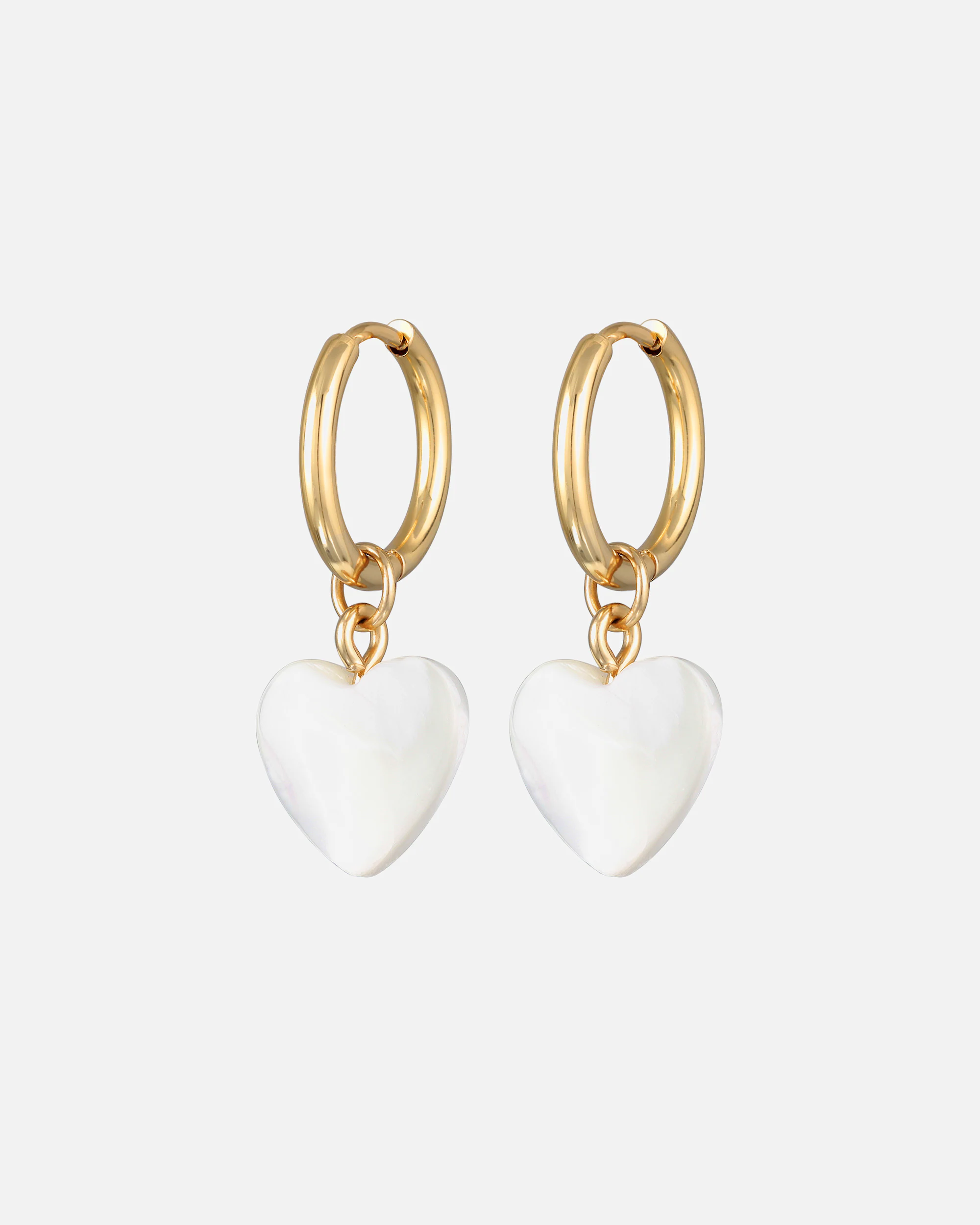 Elli earring hoop earrings heart shell pendant