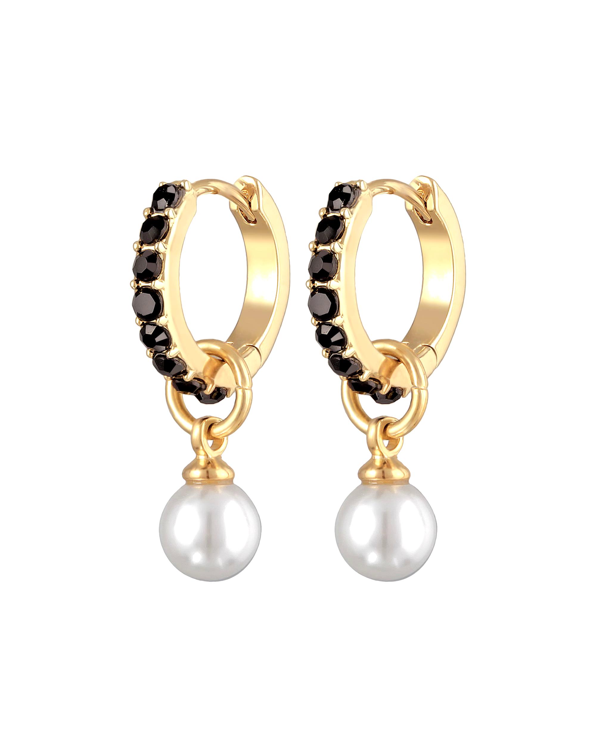 Elli earring hoop earrings crystals glass beads elegant color gold