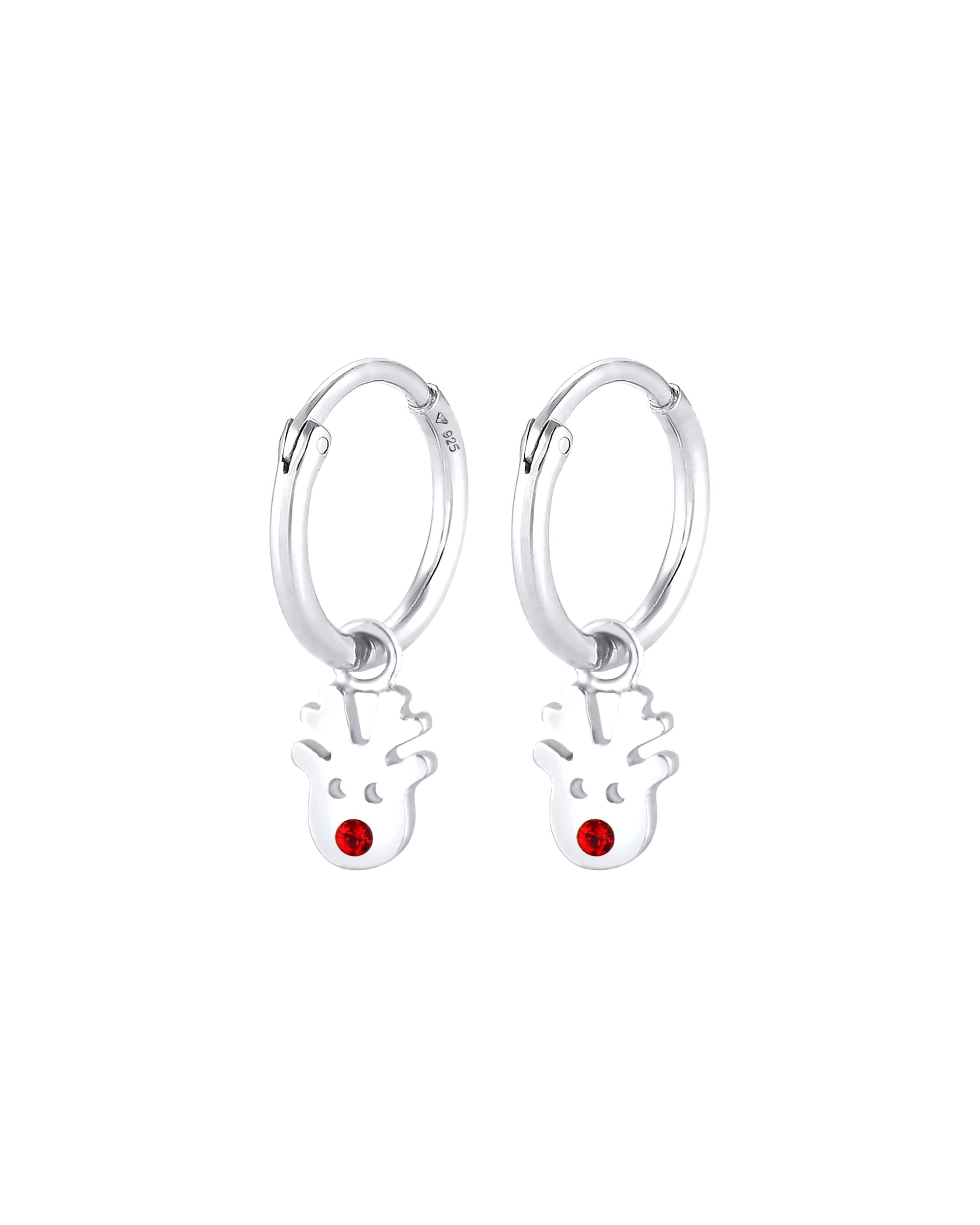 Elli earring hoop earrings reindeer crystals 925 silver