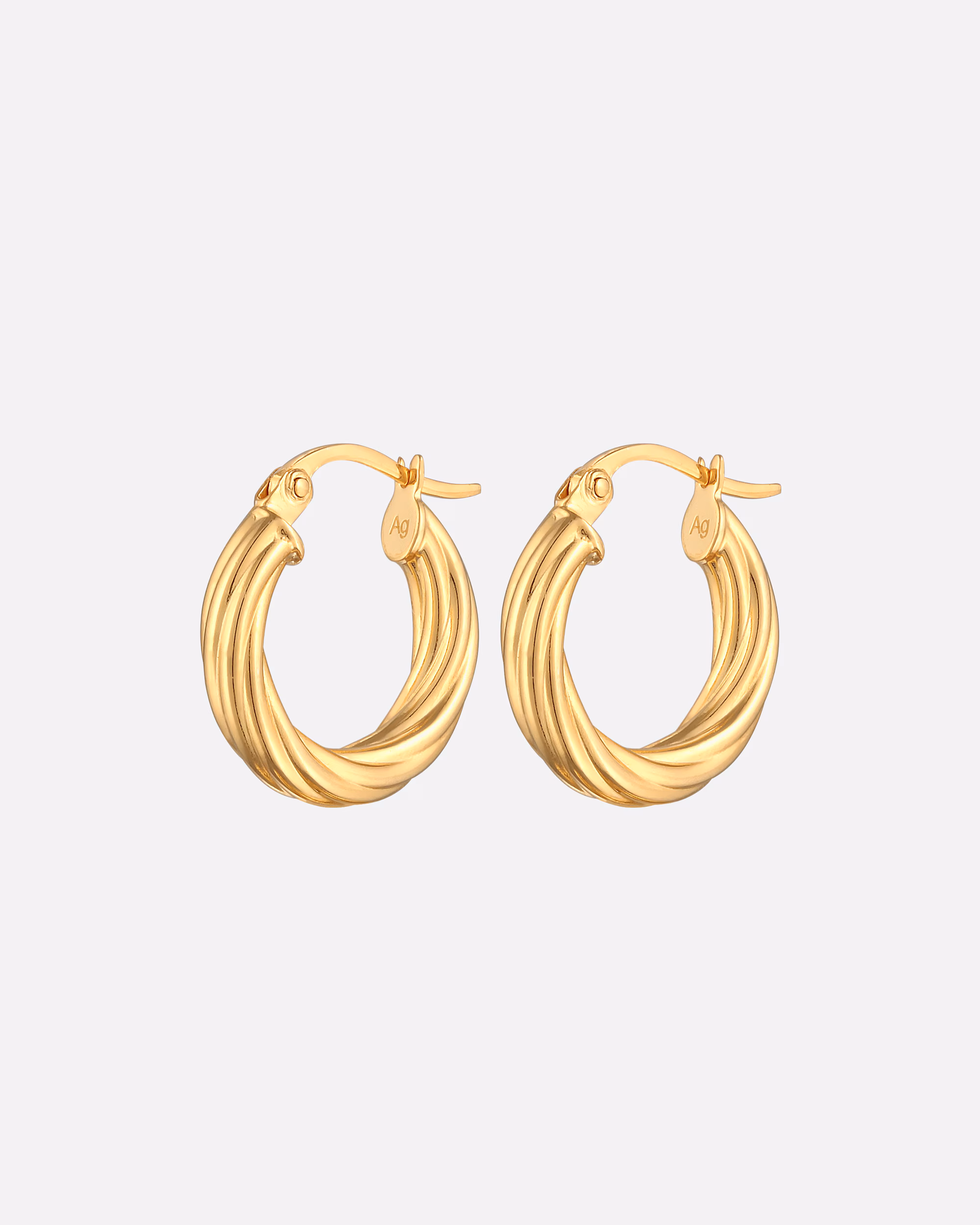 Elli earring hoop earrings twisted look twisted 925 silver