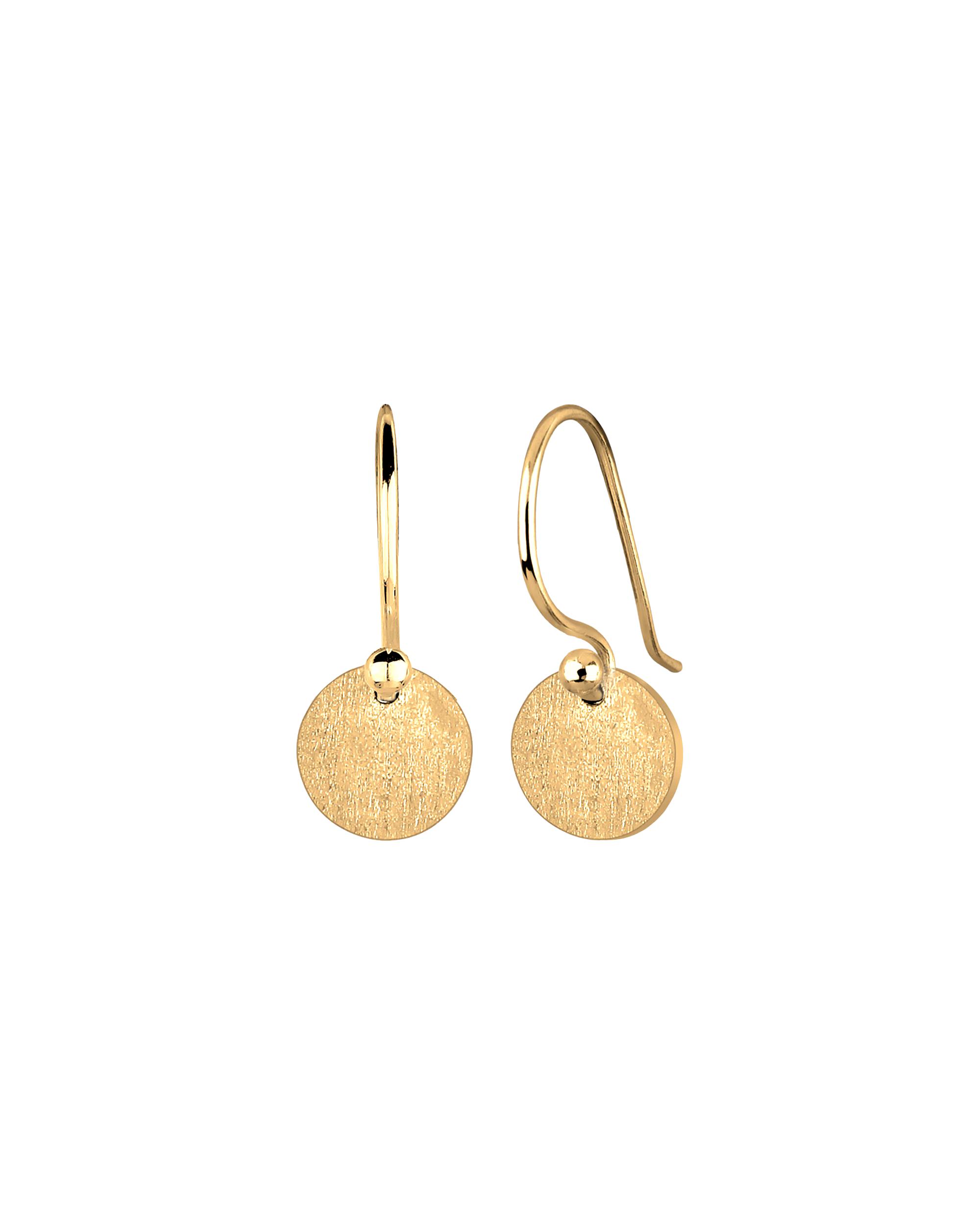Elli Earring Circle Geo Round Trend Minimal Matt 925 Silver