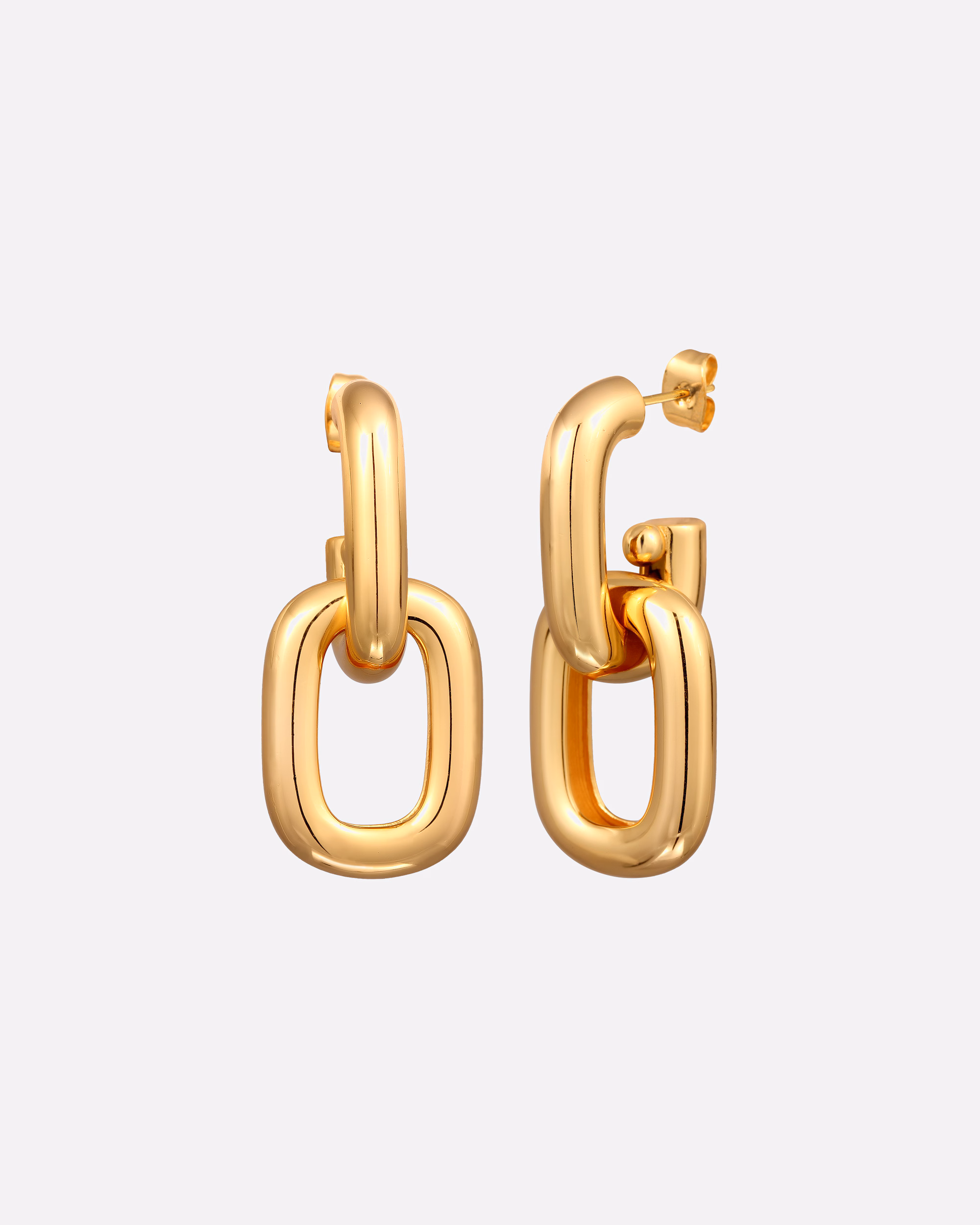 Elli earring stud earrings women's oval links color silver