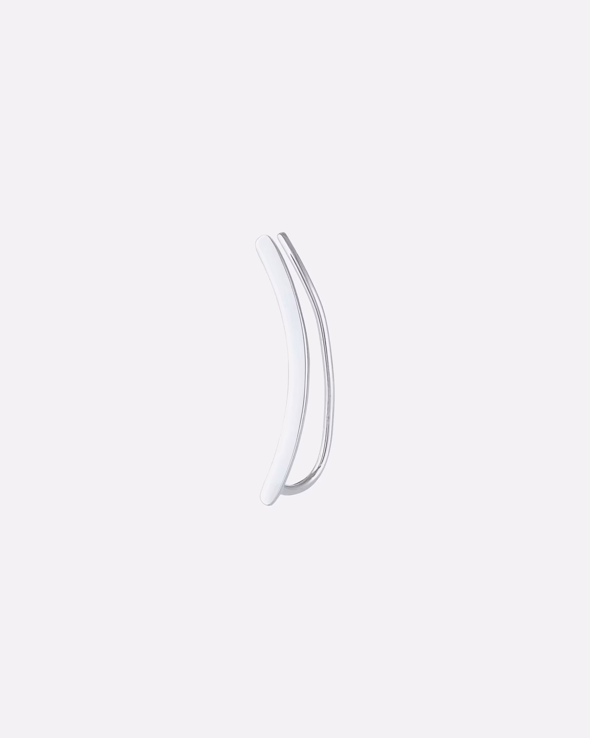 Elli Earring Single Earclimber Ear Cuff Curved 925 Silver