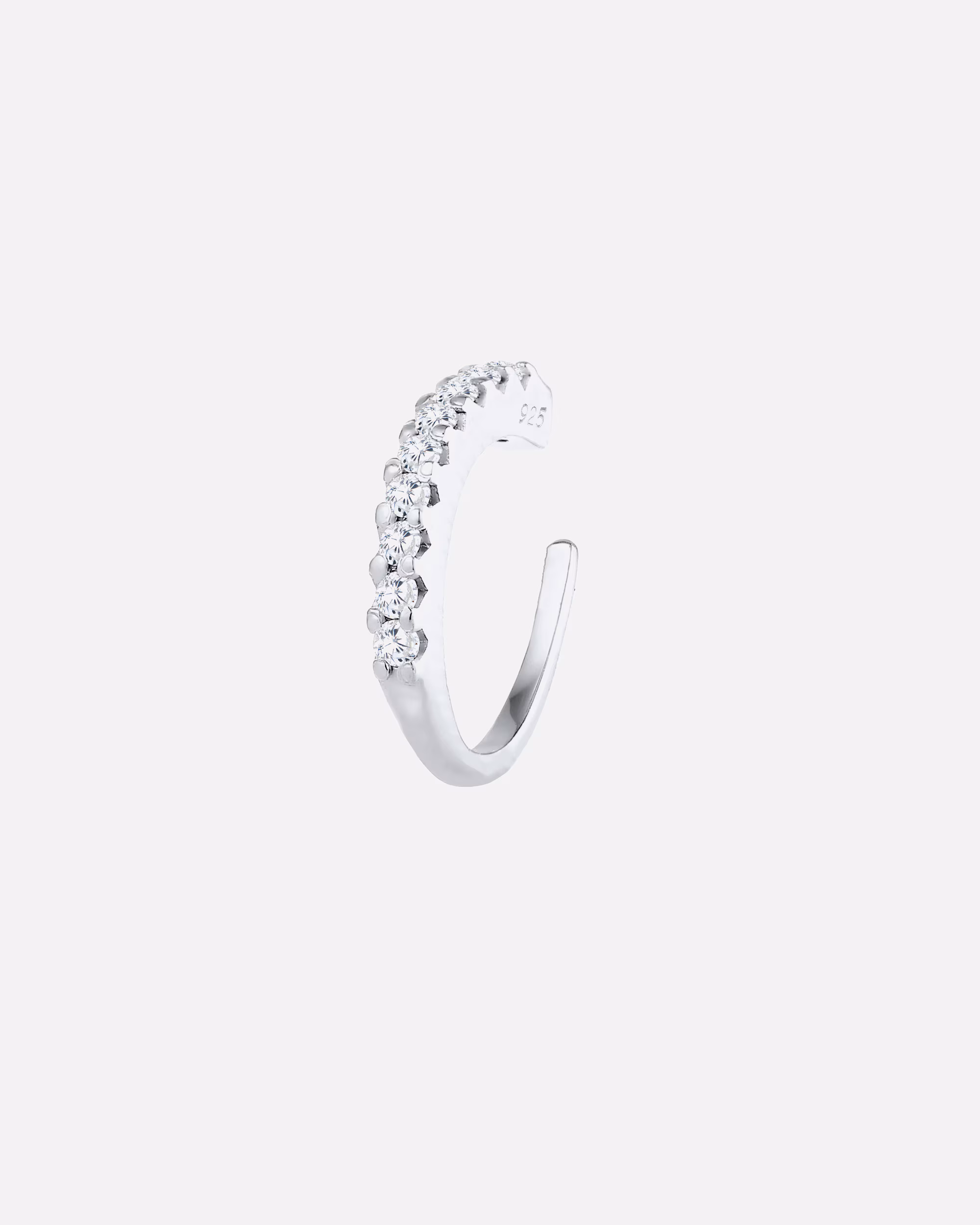 Elli Earring Single Earcuff Zircona Crystals Trend 925 Silver