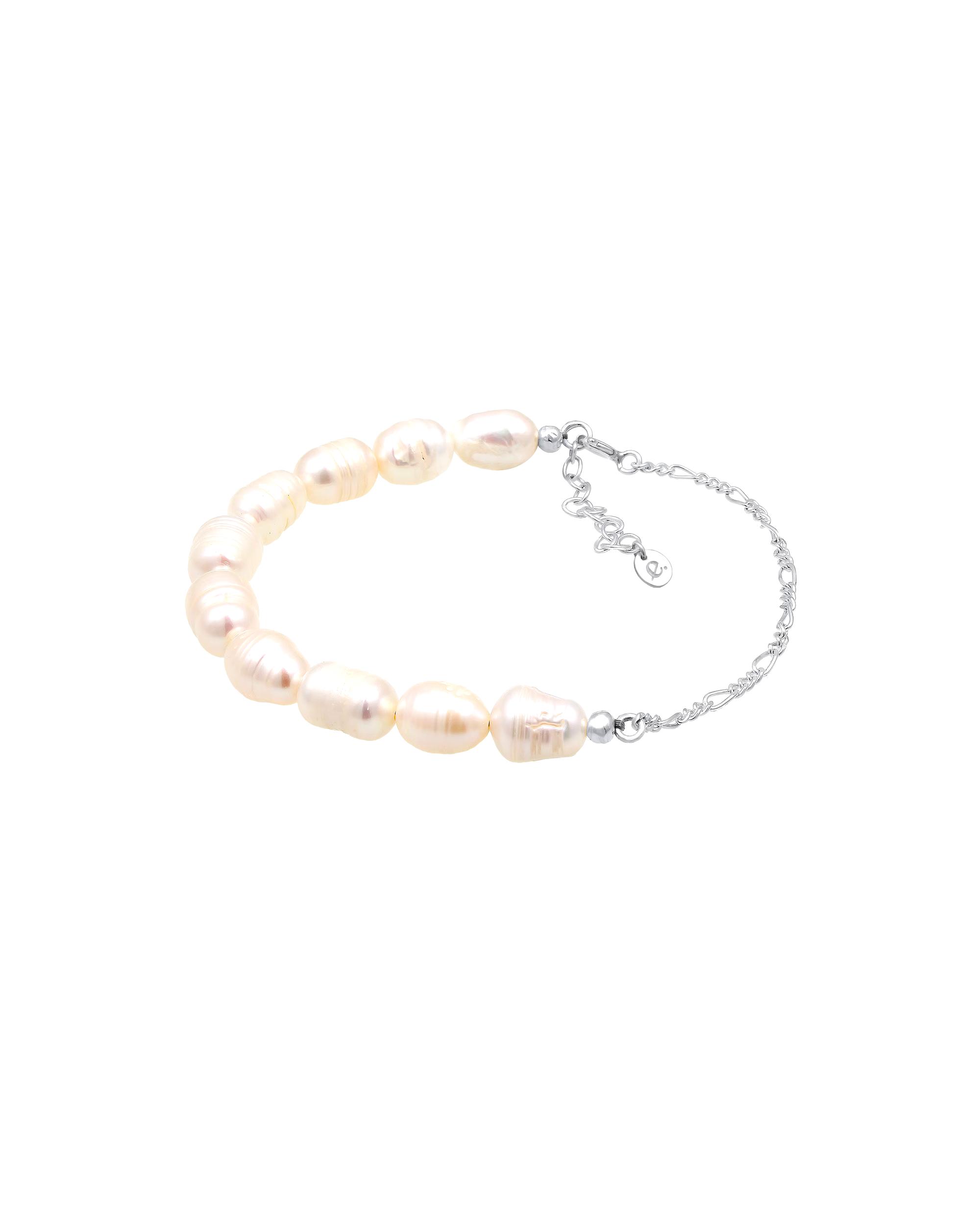 Elli PREMIUM bracelet Elli PREMIUM bracelet Figaro Baroque freshwater cultured pearl 925 silver