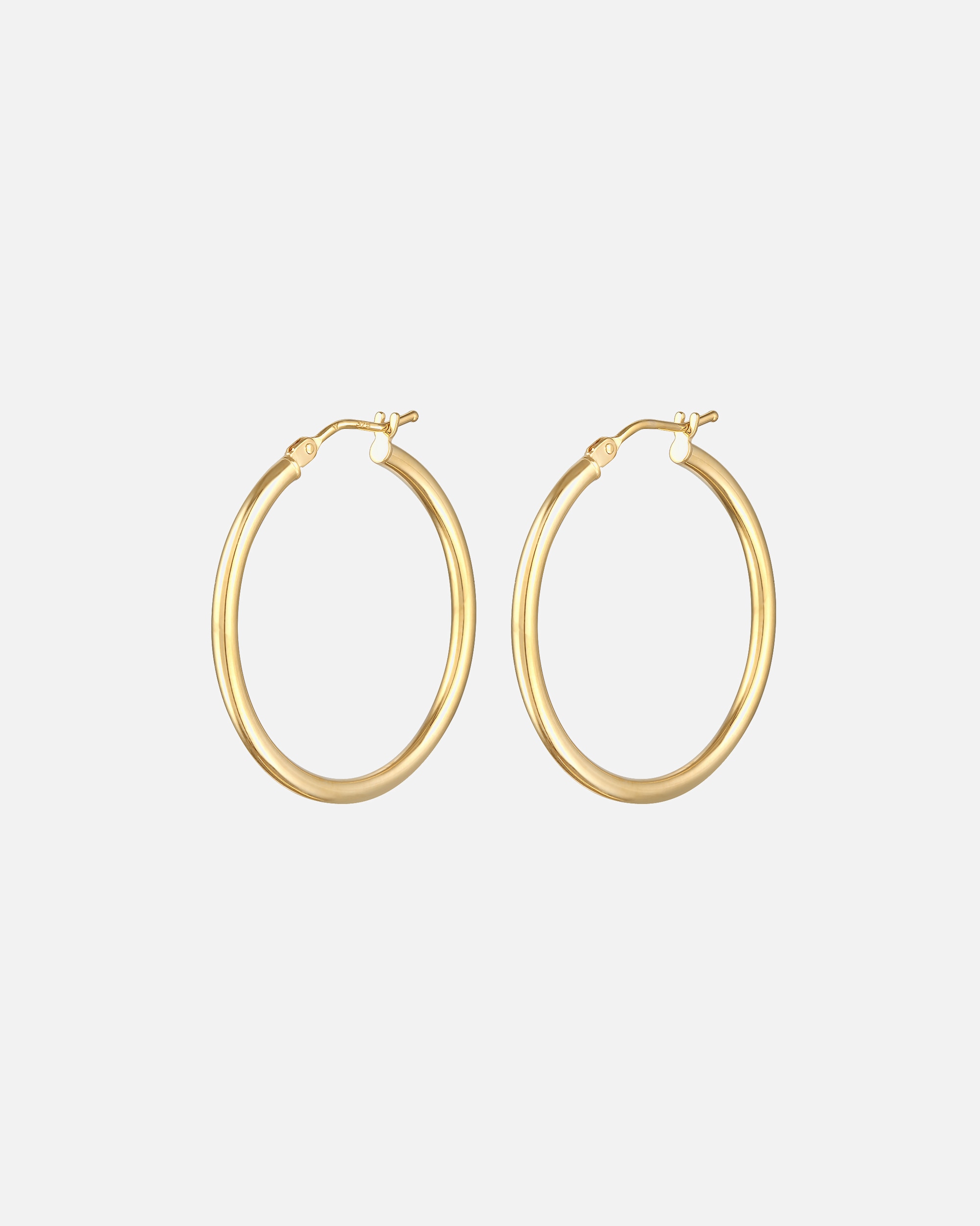 Elli PREMIUM earring hoop earrings basic swing closure 20mm 375 yellow gold