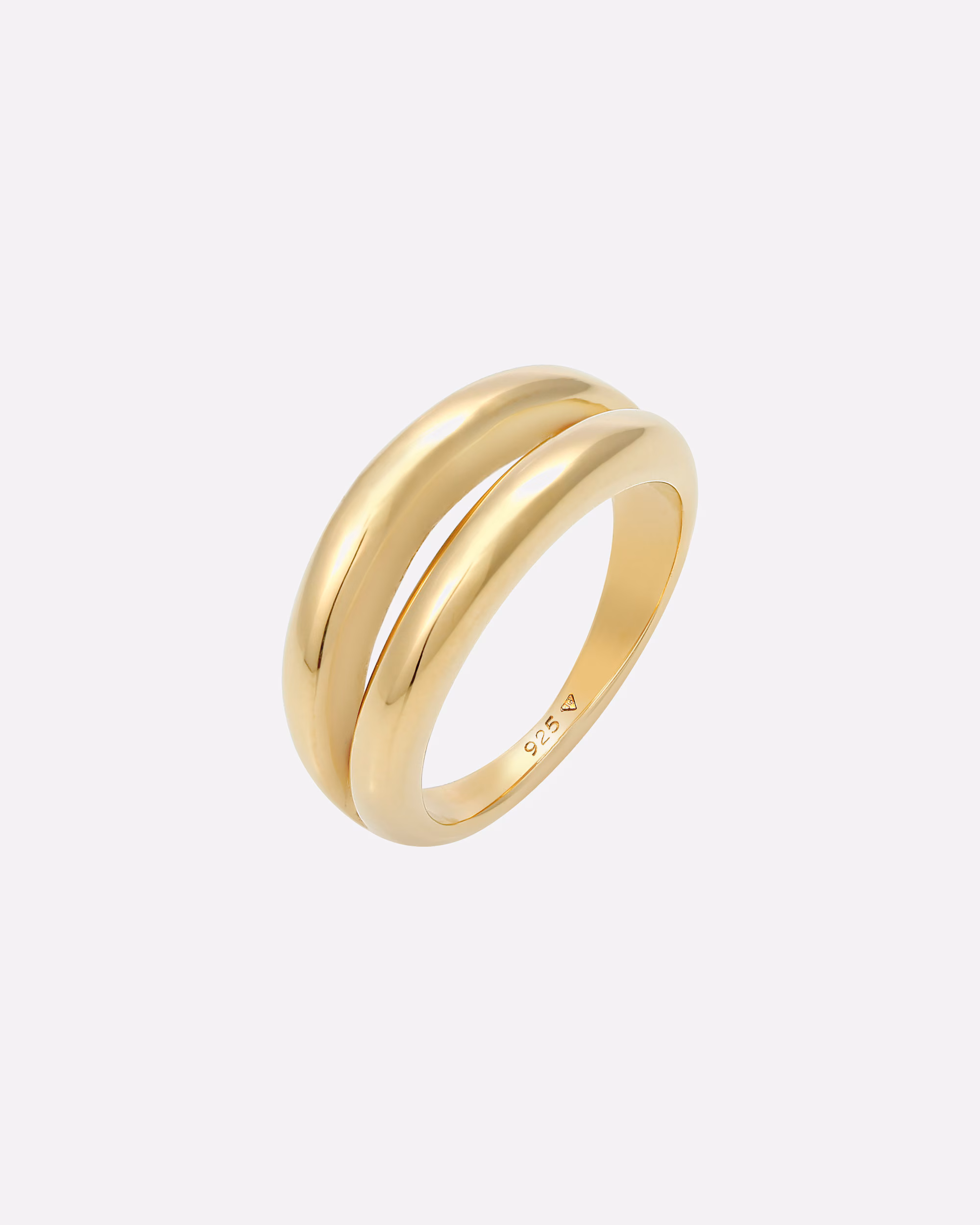 Elli PREMIUM ring band ring double basic look 925 silver
