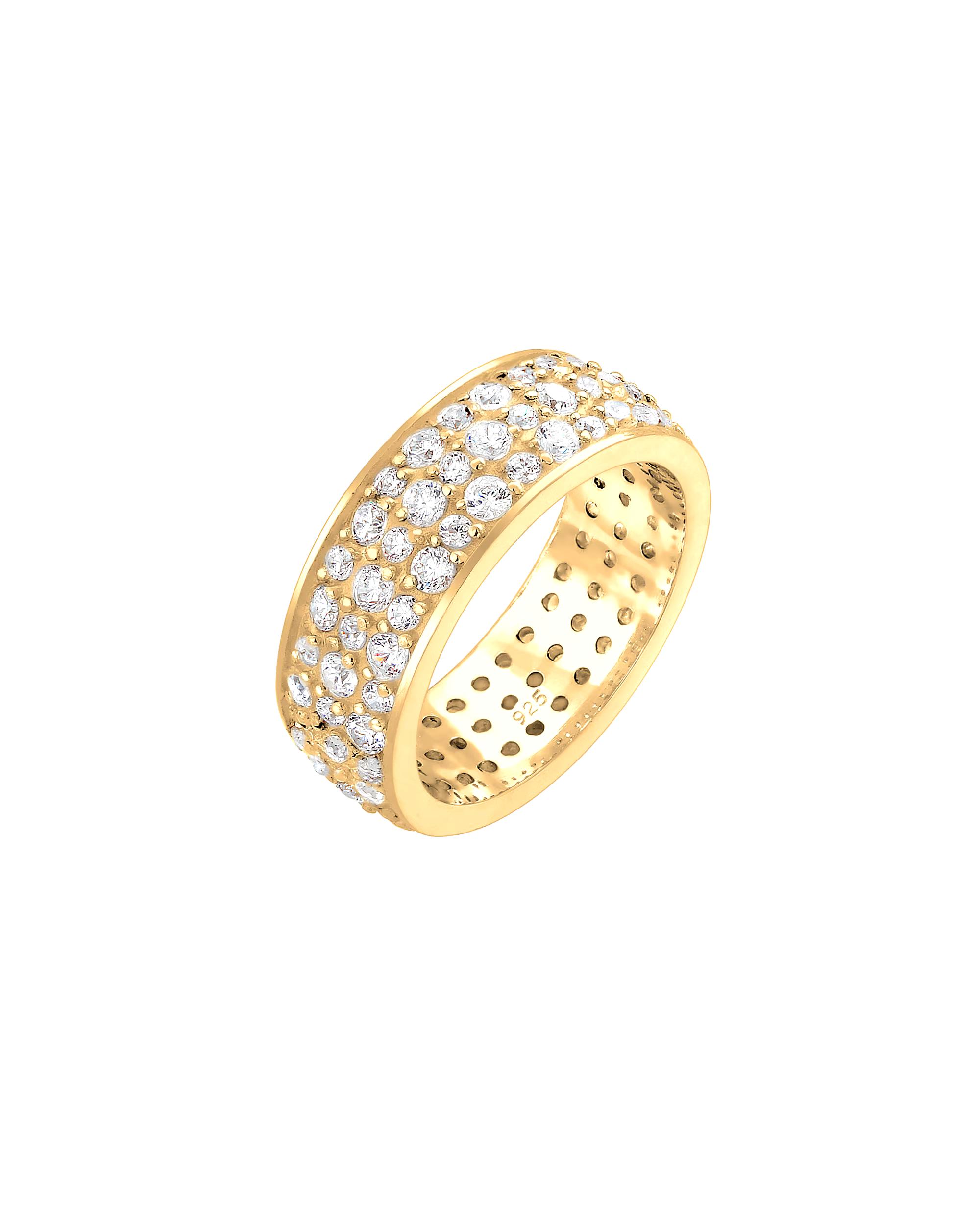 Elli PREMIUM ring band ring microsetting zirconia crystal 925 silver