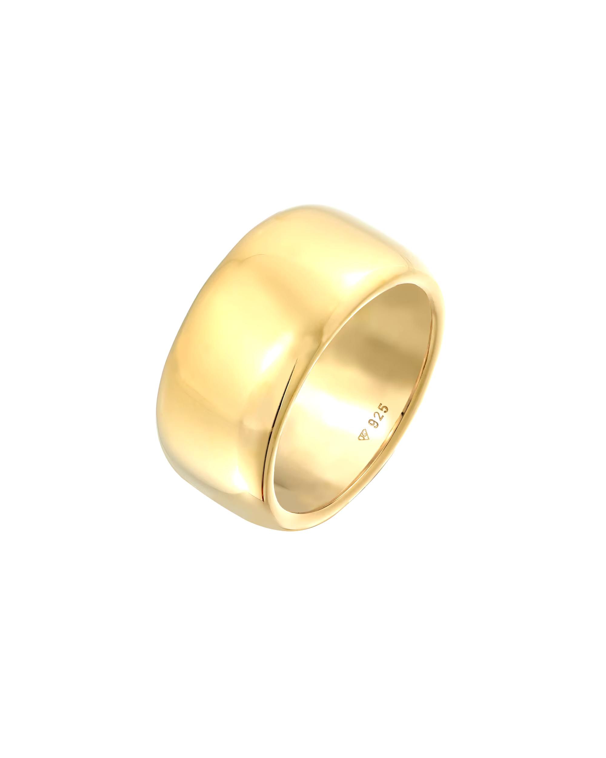 Elli PREMIUM ring wide simple band ring trend 925 sterling silver