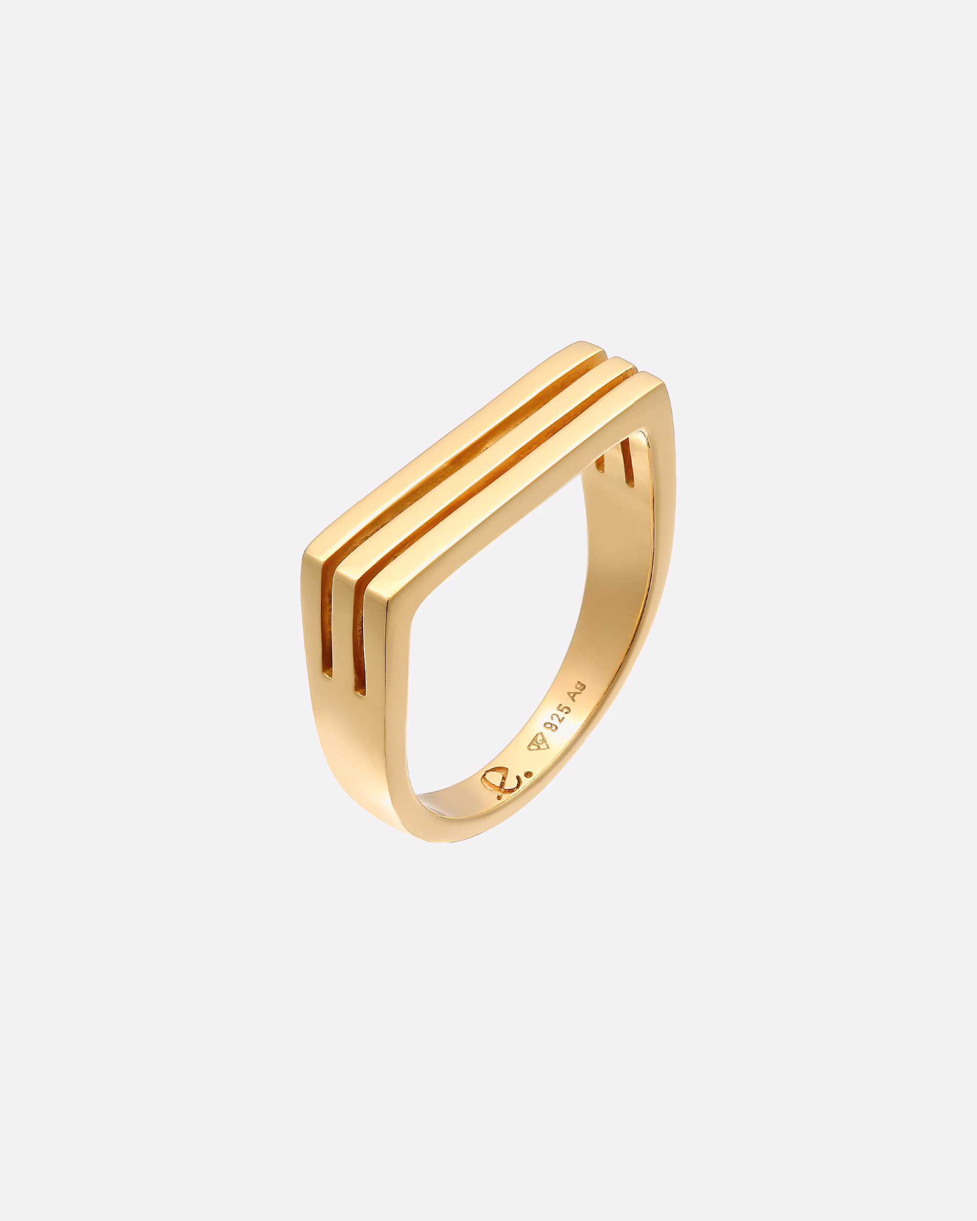 Elli PREMIUM ring Elli PREMIUM ring signet ring rectangle unisex 925 rhodium-plated silver