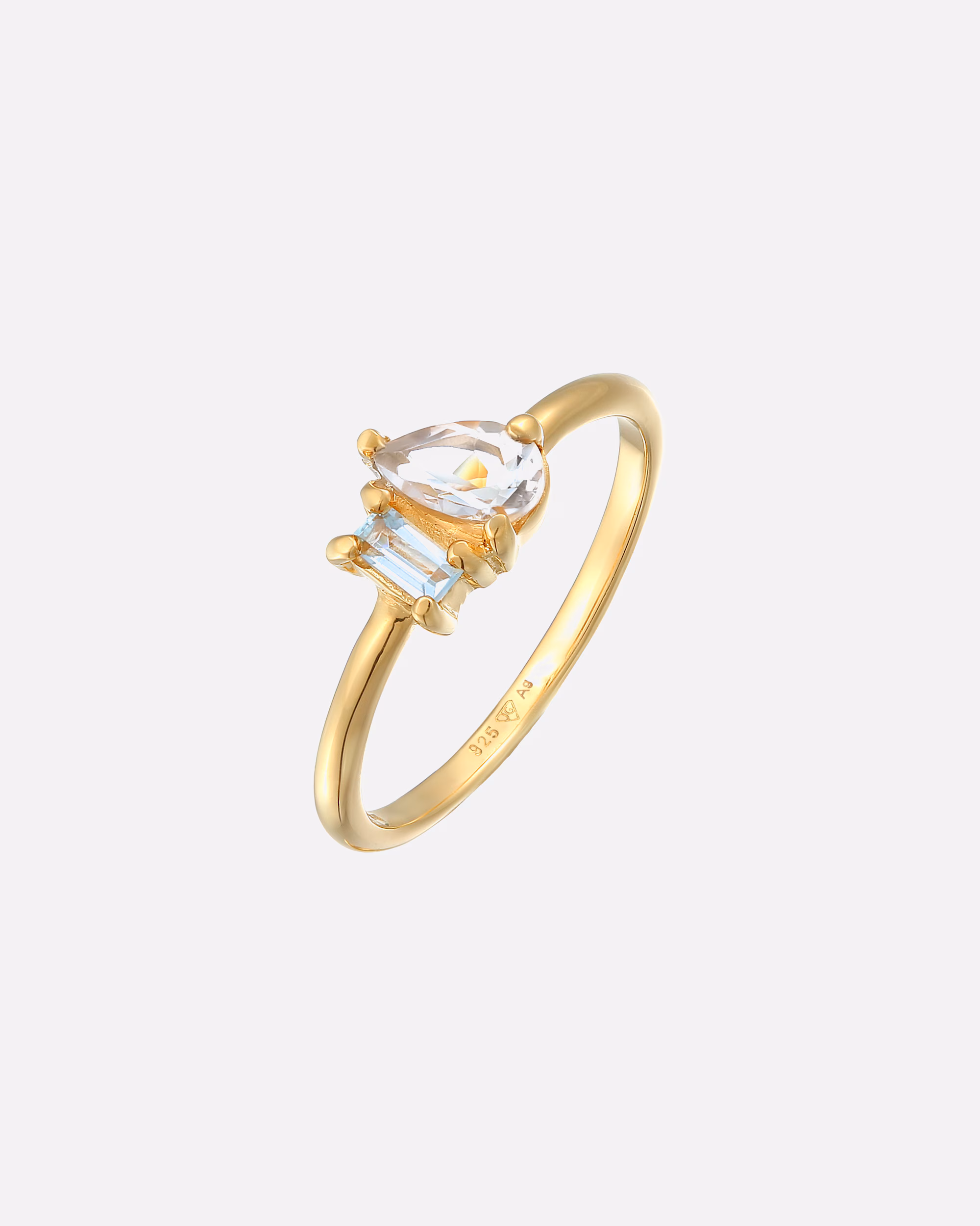 Elli PREMIUM ring Elli PREMIUM ring topaz drops elegant 925 silver gold plated