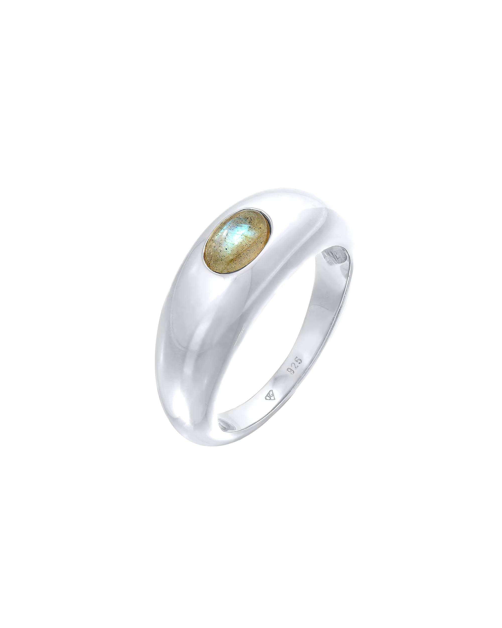 Elli PREMIUM Ring Labradorite Gemstone Simple 925 Silver