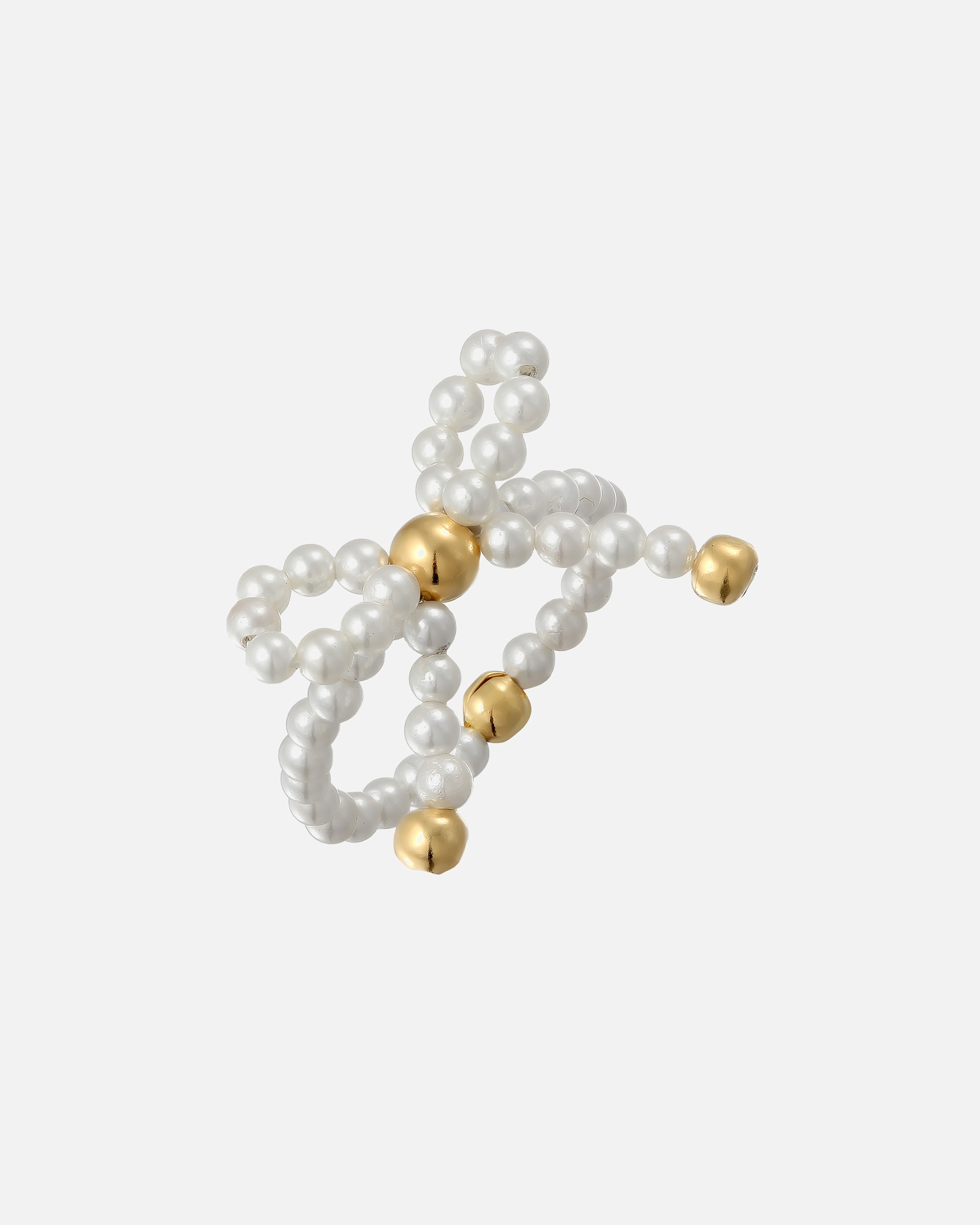 Elli PREMIUM ring shell pearl bow 925 silver gold-plated