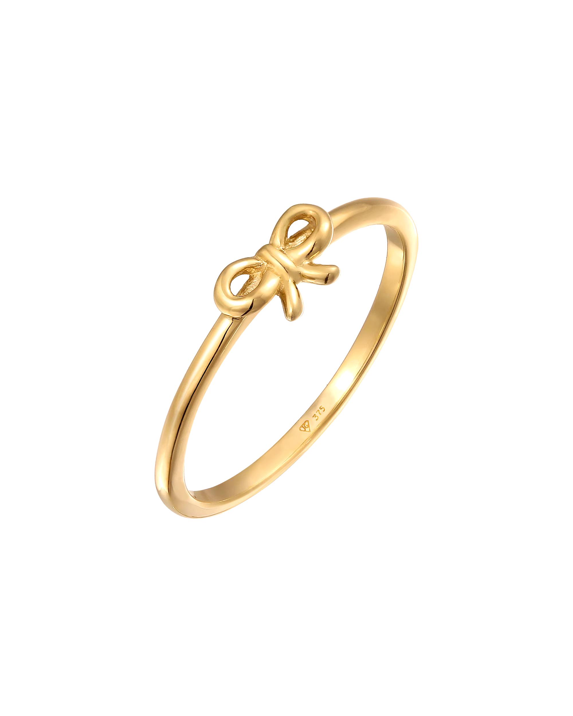 Elli PREMIUM ring butterfly 375 yellow gold trendy minimal party