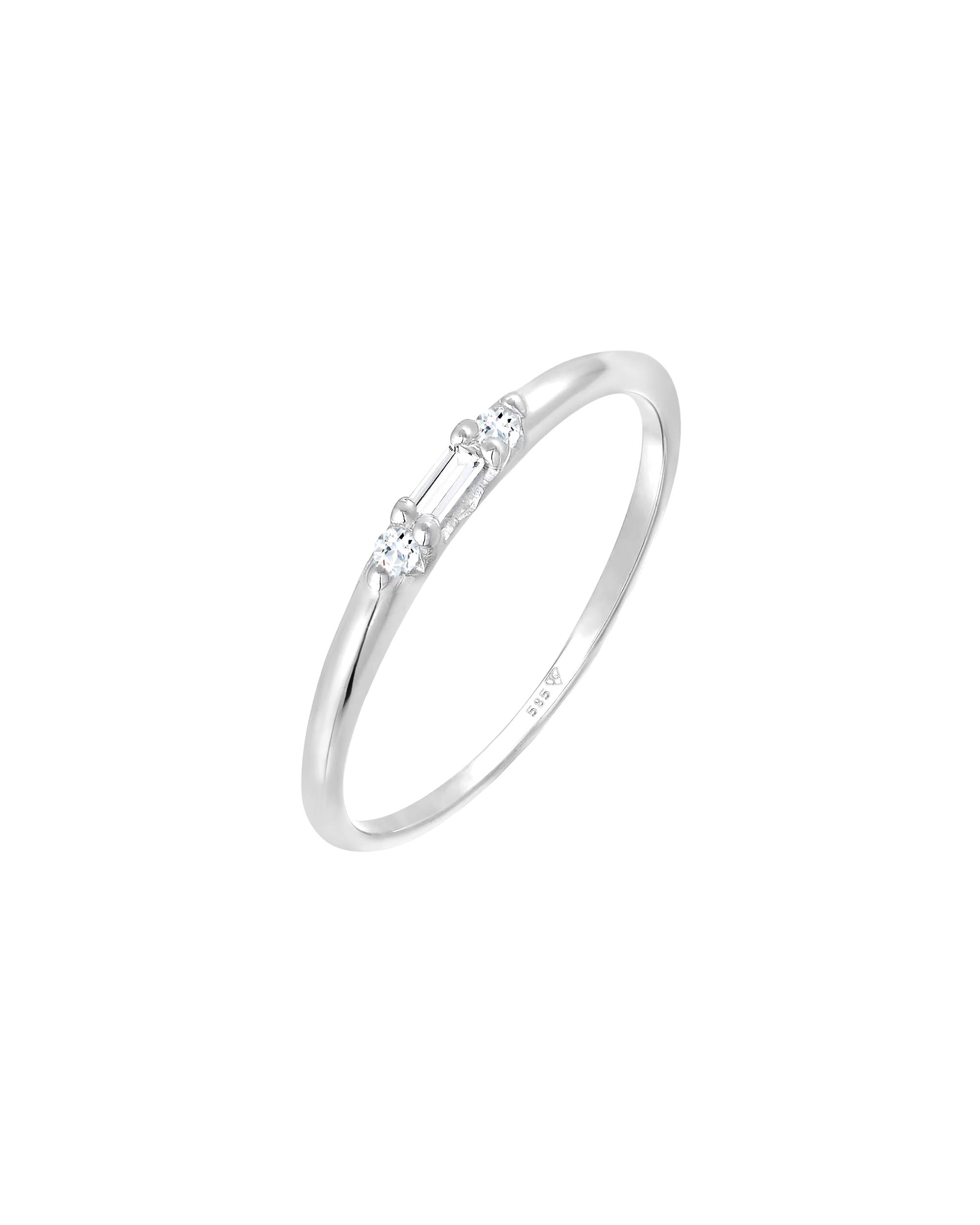 Elli PREMIUM ring topaz engagement ring 585 white gold