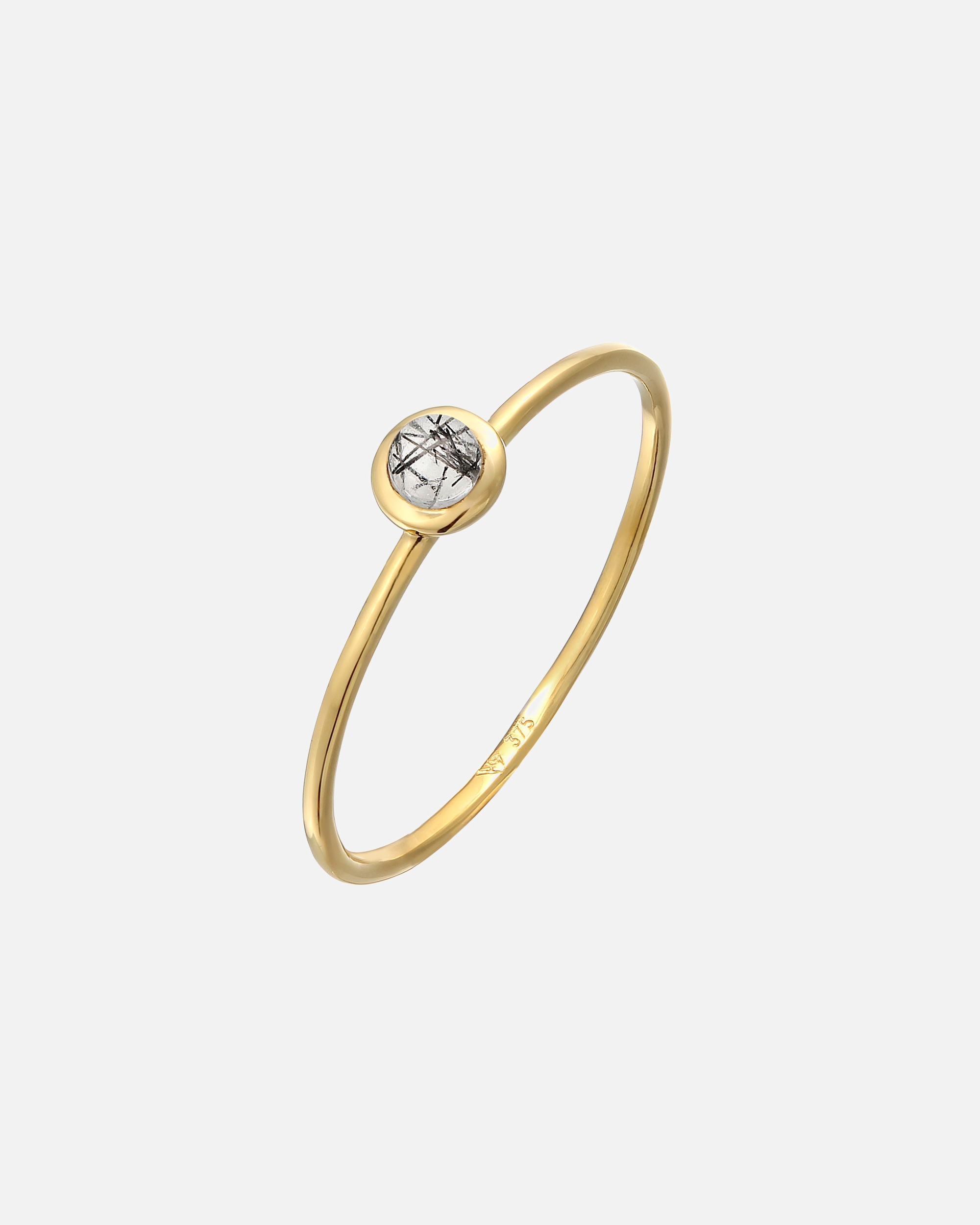 Elli PREMIUM ring tourmaline solitaire 375 yellow gold