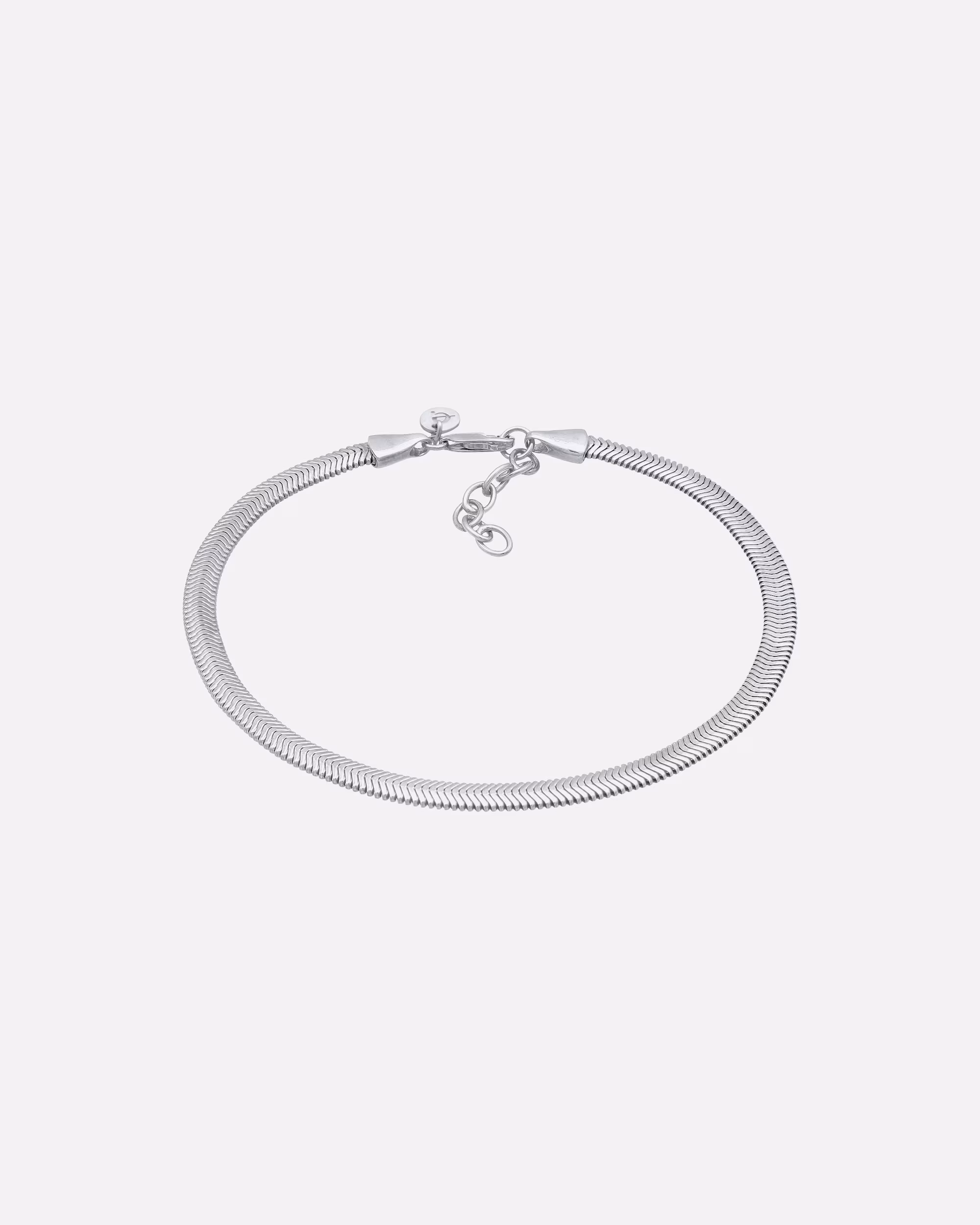 Elli PREMIUM jewelry snake chain flat elegant 925 silver rhodium-plated