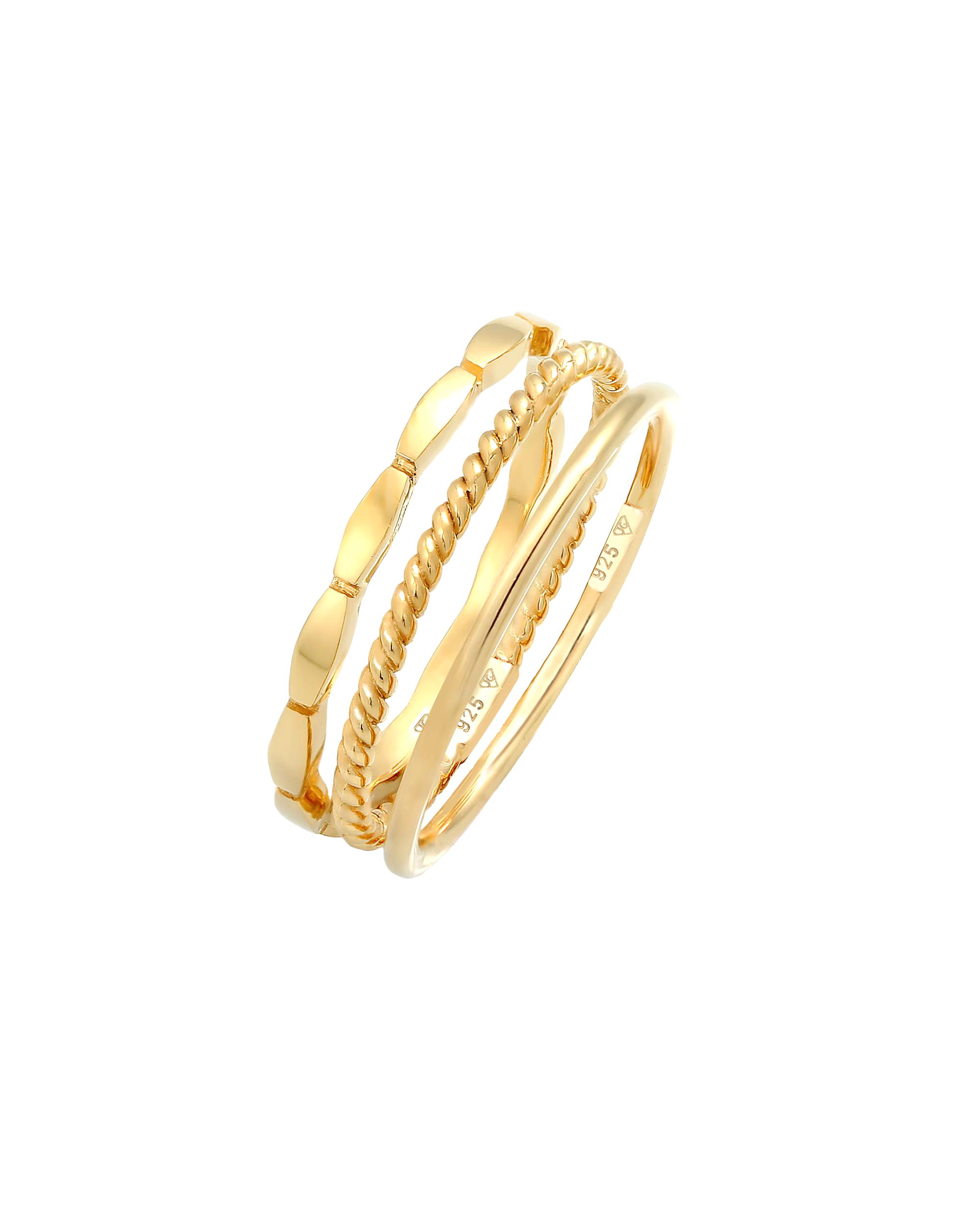 Elli Ring Elli Ring Stacking Rings Stacking Band Ring Set of 3 925 Silver