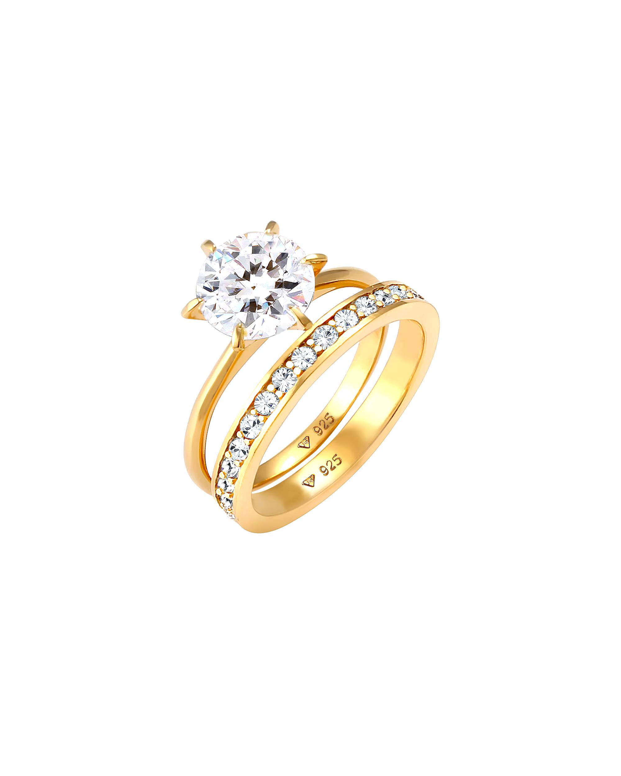 Elli Ring Eternity Crystals Set 925 Silver