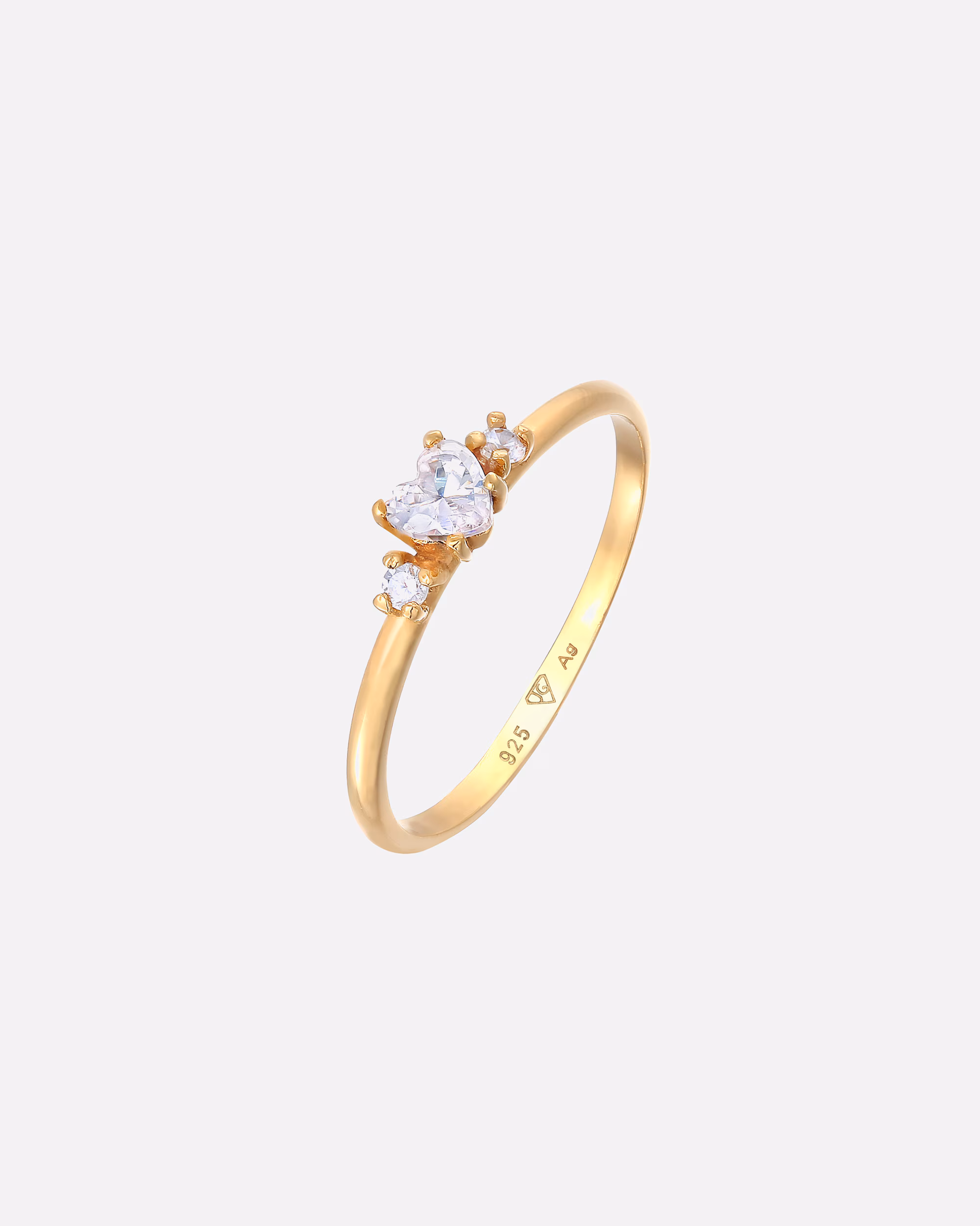 Elli ring heart zirconia love engagement 925 silver